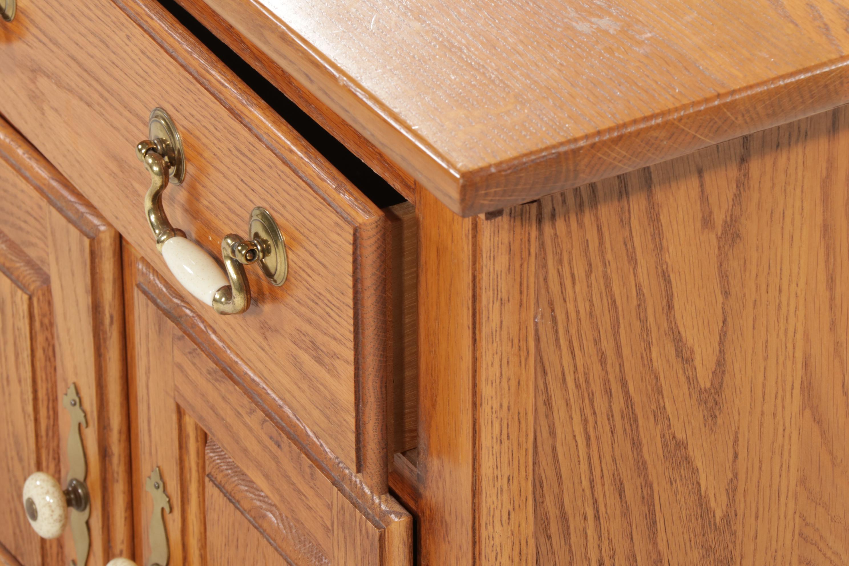 Pair of Keller Oak Nightstands, Late 20th to 21st Century EBTH