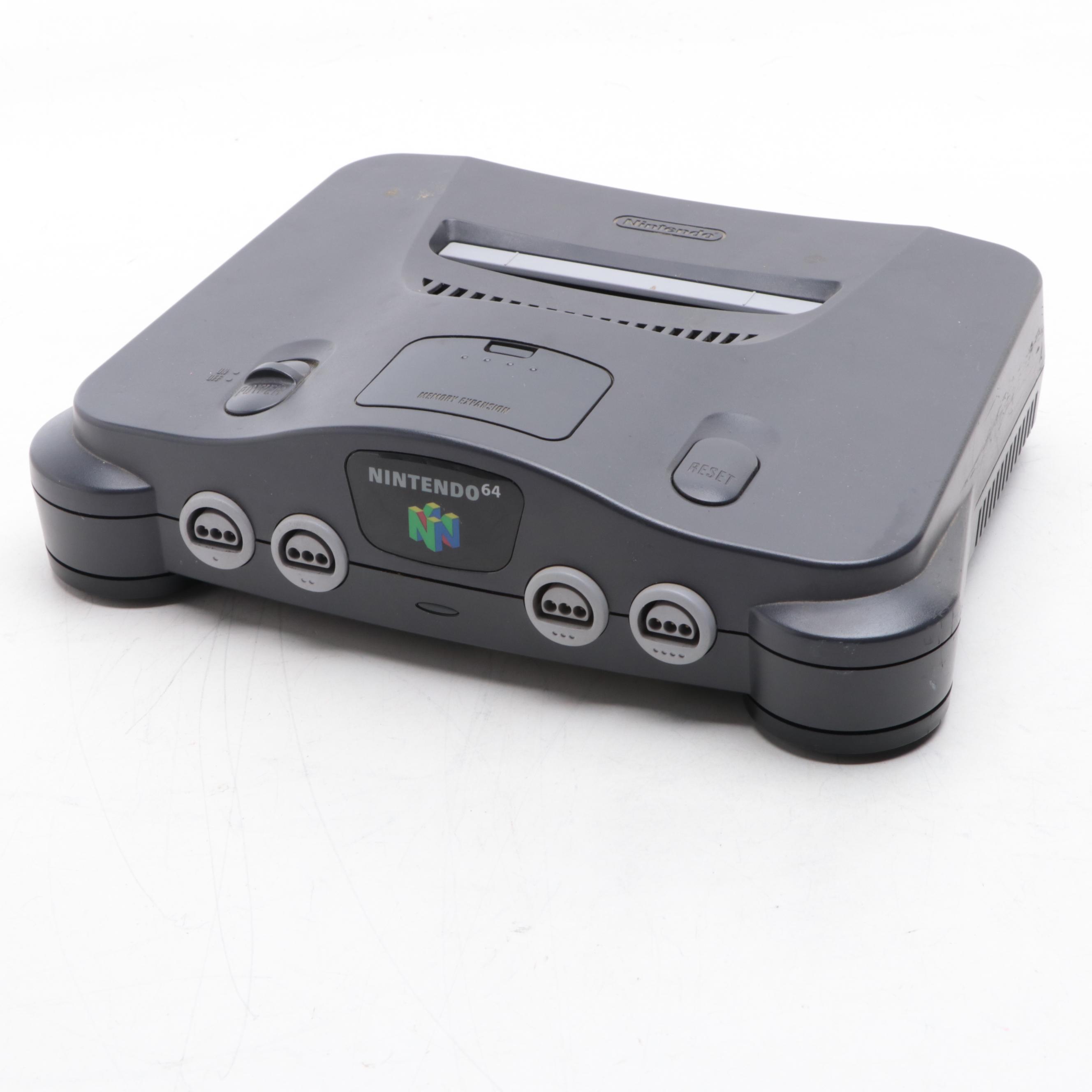 Nintendo 64 Game Console With Games, Controllers, Tilt Pak And More | EBTH