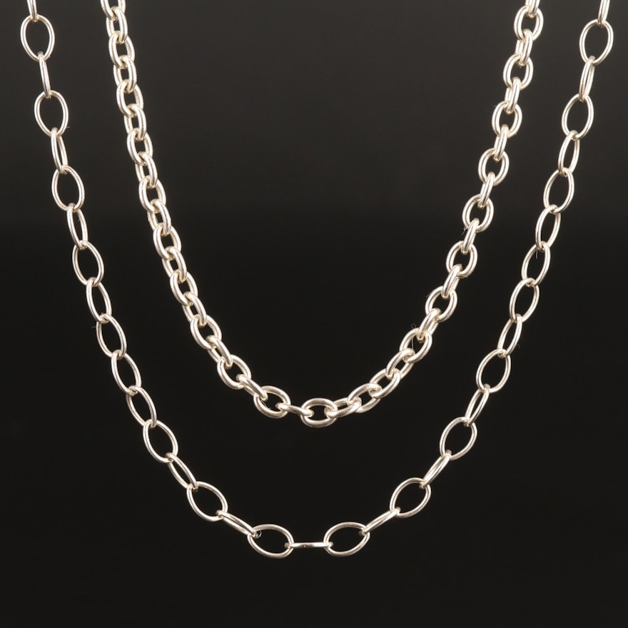 Sterling Cable Chain Necklaces