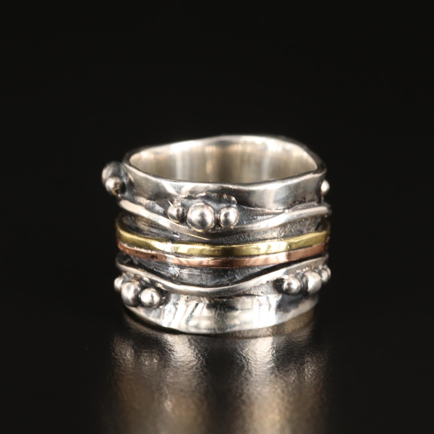 Sterling Ring with Granulated Detail
