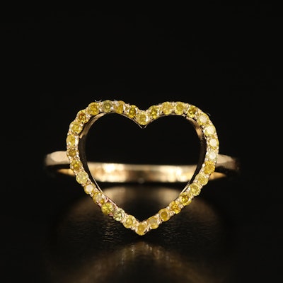 14K 0.32 CTW Diamond Heart Ring