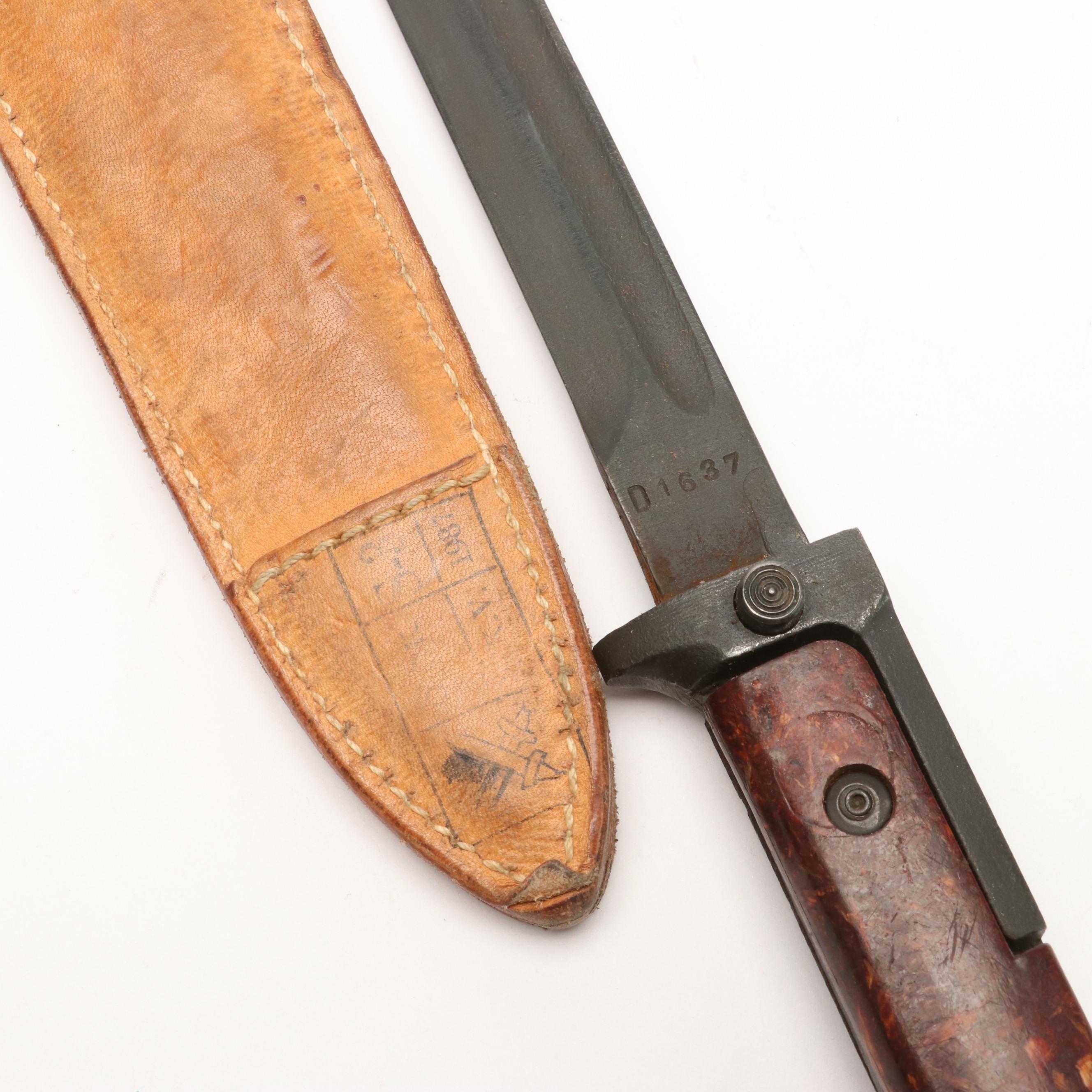 Group of Five Various with Sheaths Including Vietnam Era