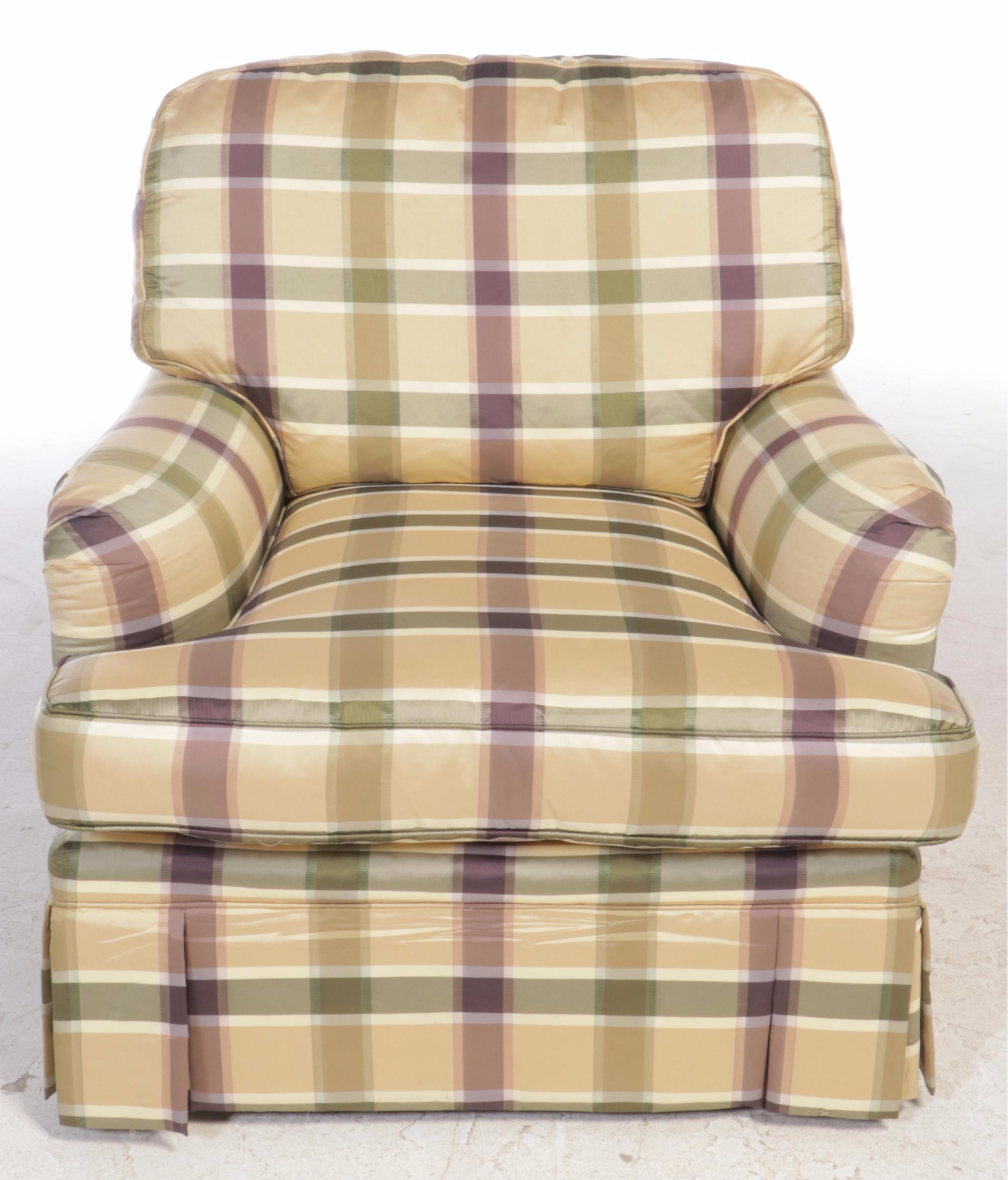 TaylorKing Furniture PlaidUpholstered Easy Armchair EBTH