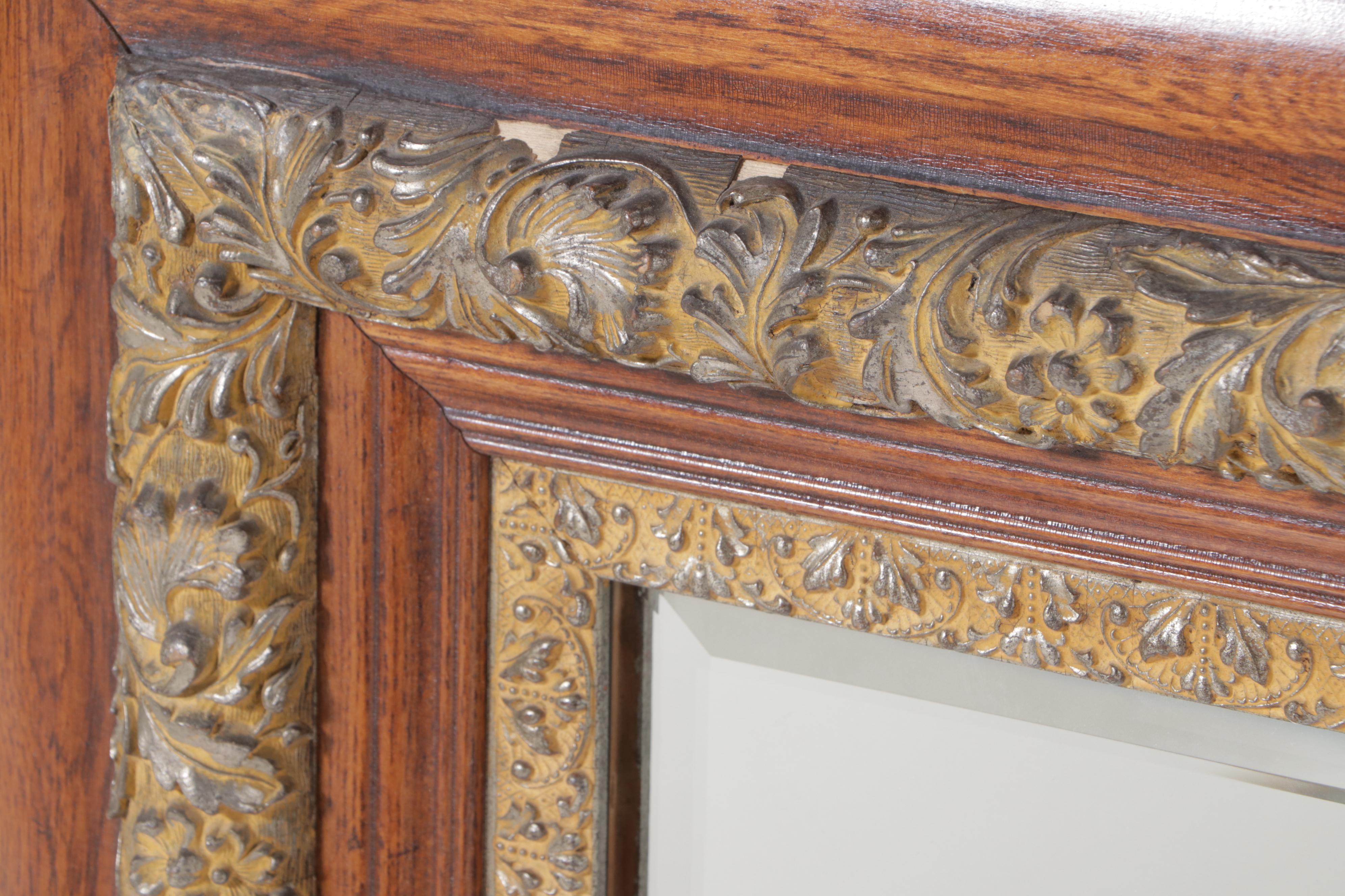 Gesso and Carved Wood Frame With Mirror EBTH