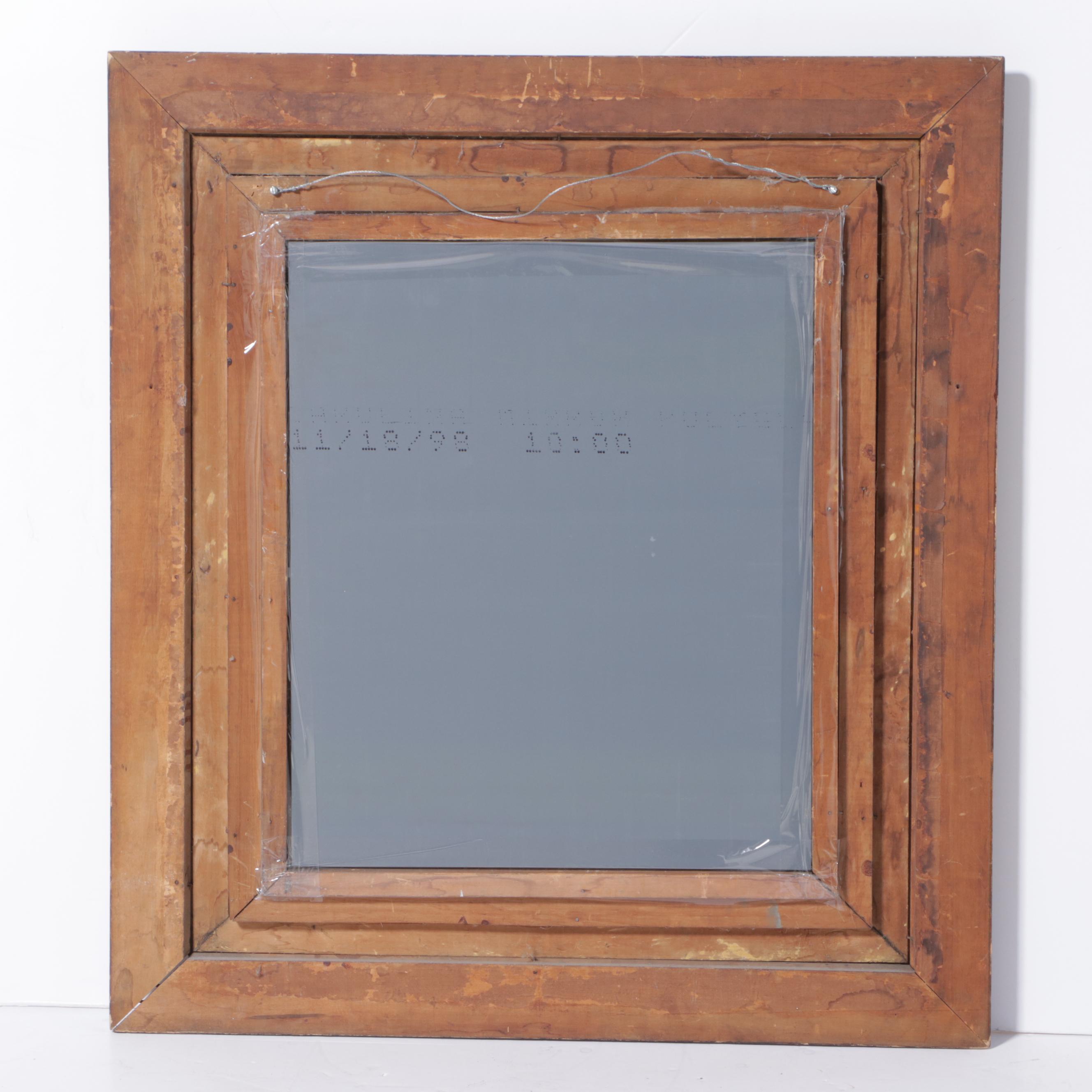Gesso and Carved Wood Frame With Mirror EBTH