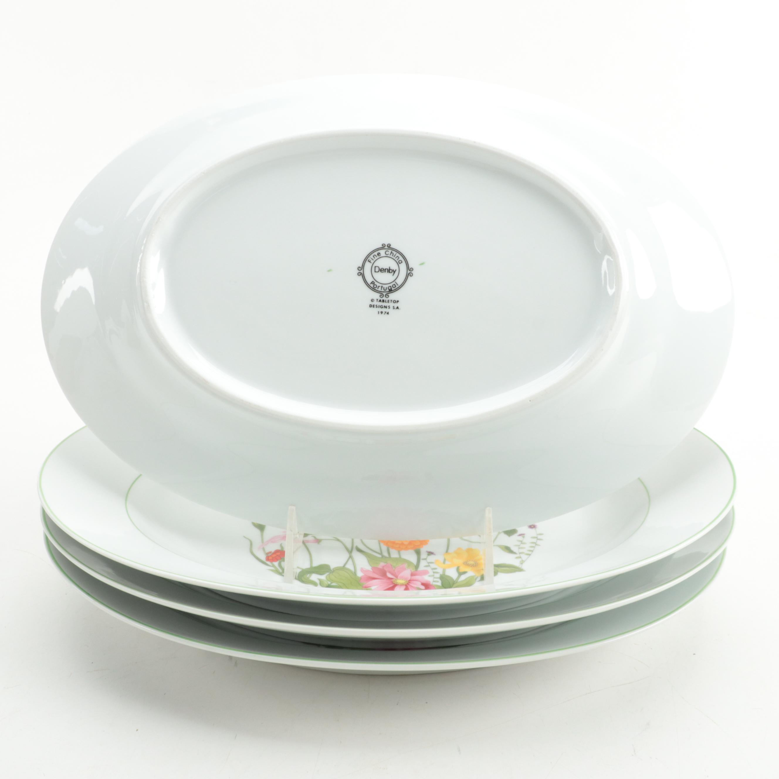 Denby Ceramic "Wonderland" Oval Serving Bowls EBTH