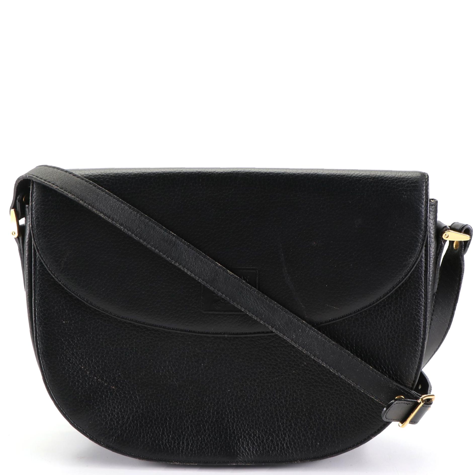 Burberry Pebbled Leather Flap Shoulder Bag EBTH