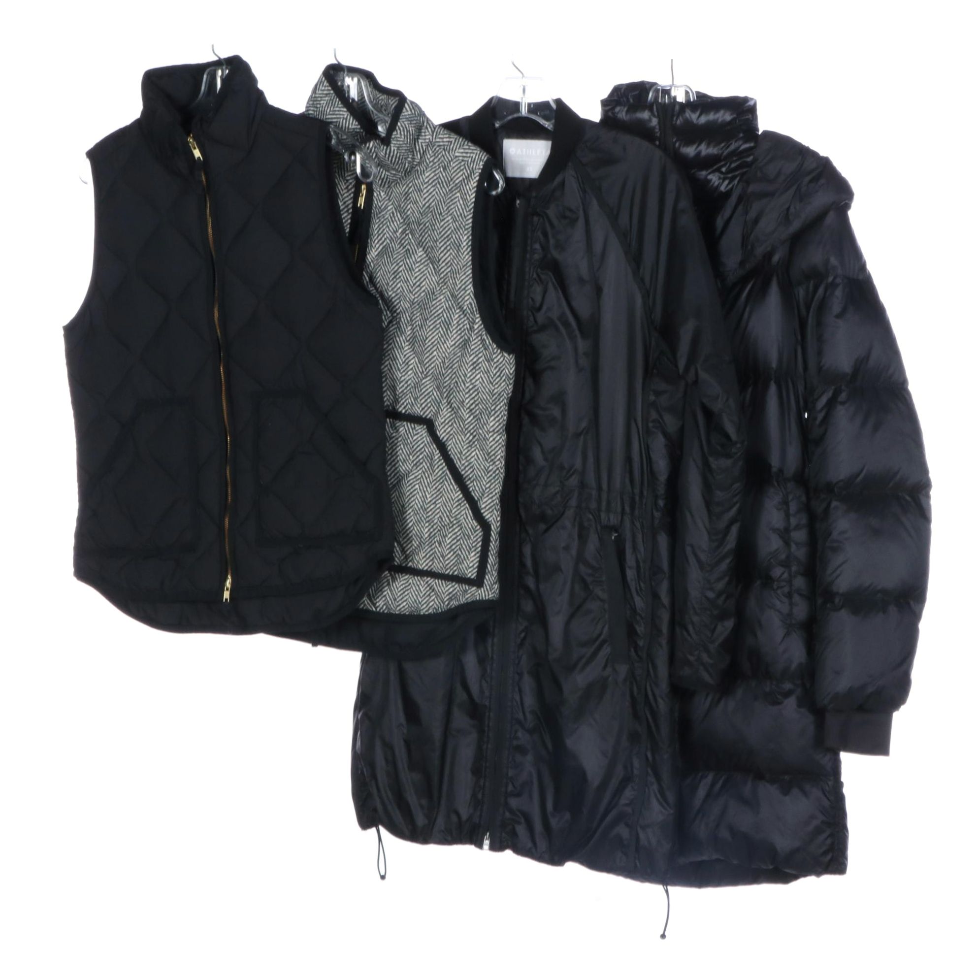 Athleta Goose Down and Primaloft Insulated Jackets with J. Crew Down