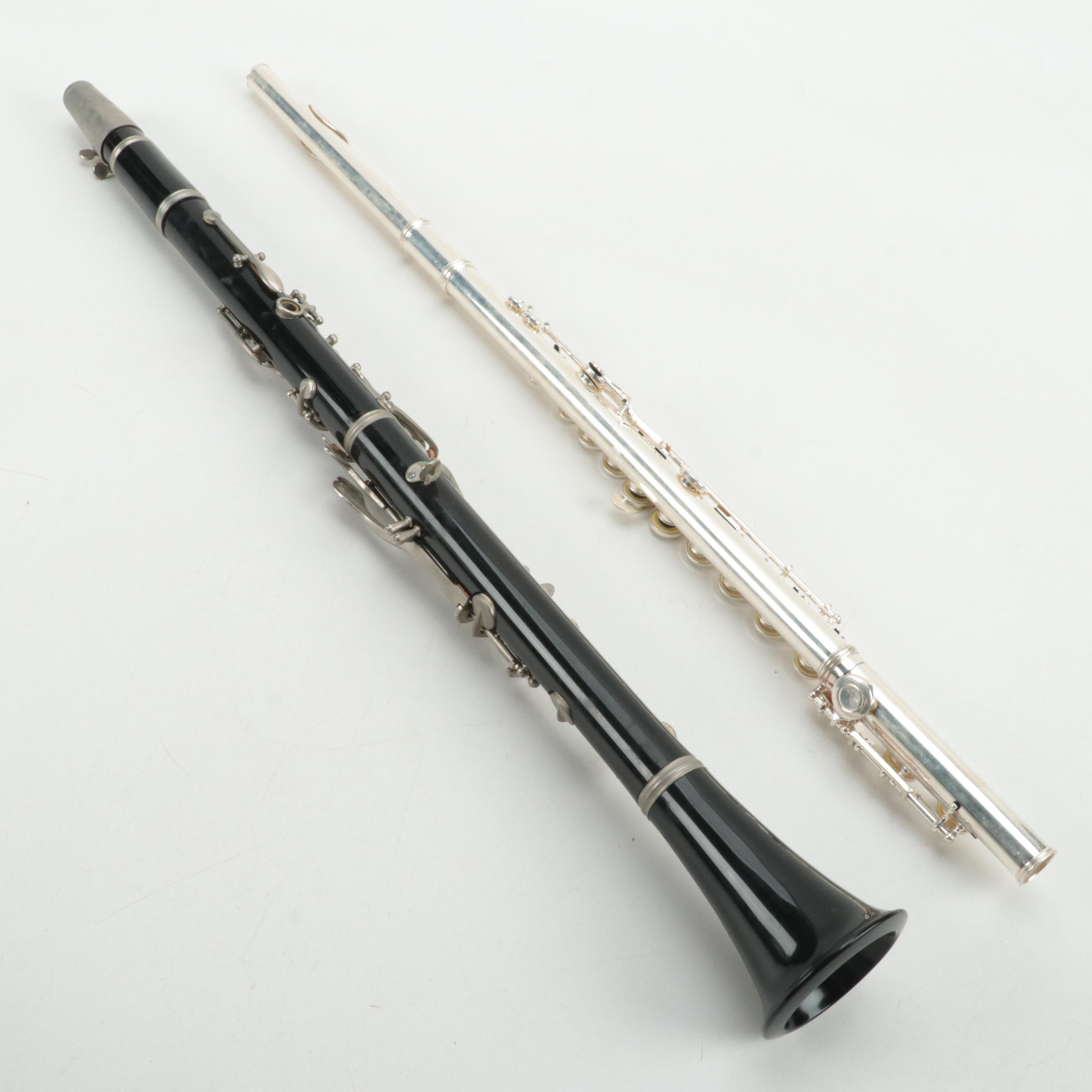 Bundy Selmer Resonite Goldentone 3 and Gemeinhardt Flute EBTH