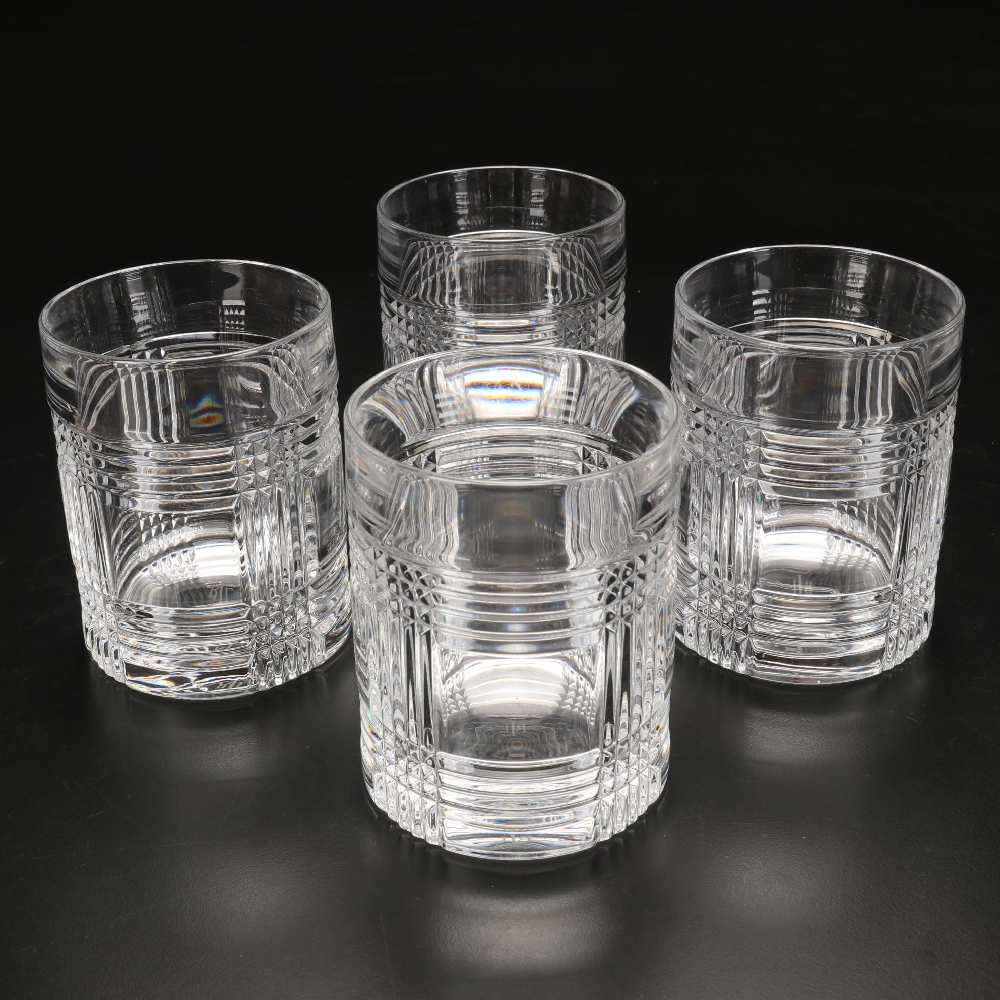 Ralph Lauren Crystal "Glen Plaid" Old Fashioned Glasses EBTH
