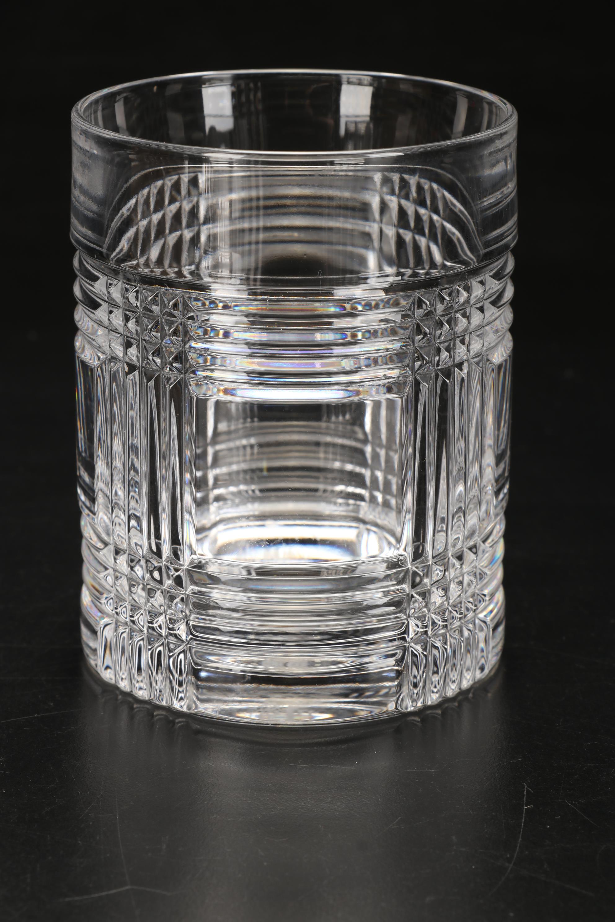 Ralph Lauren Crystal "Glen Plaid" Old Fashioned Glasses EBTH