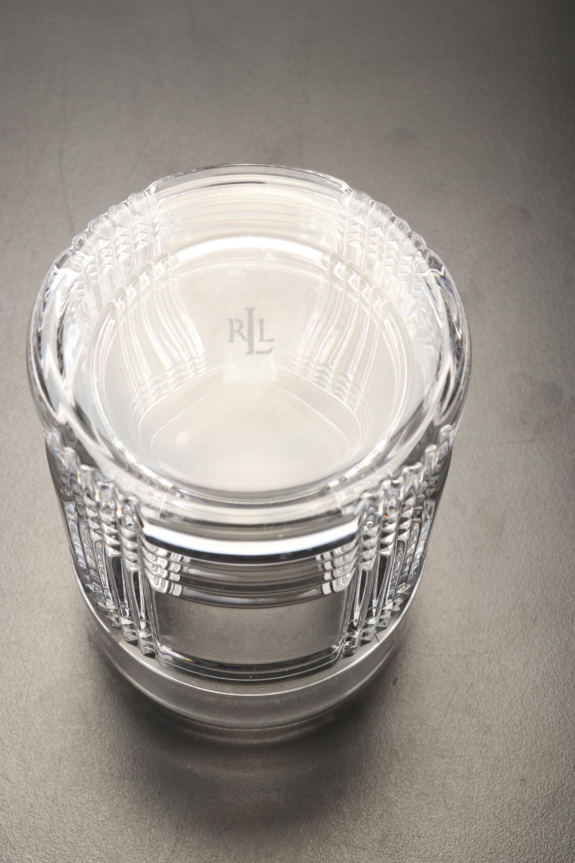 Ralph Lauren Crystal "Glen Plaid" Old Fashioned Glasses EBTH