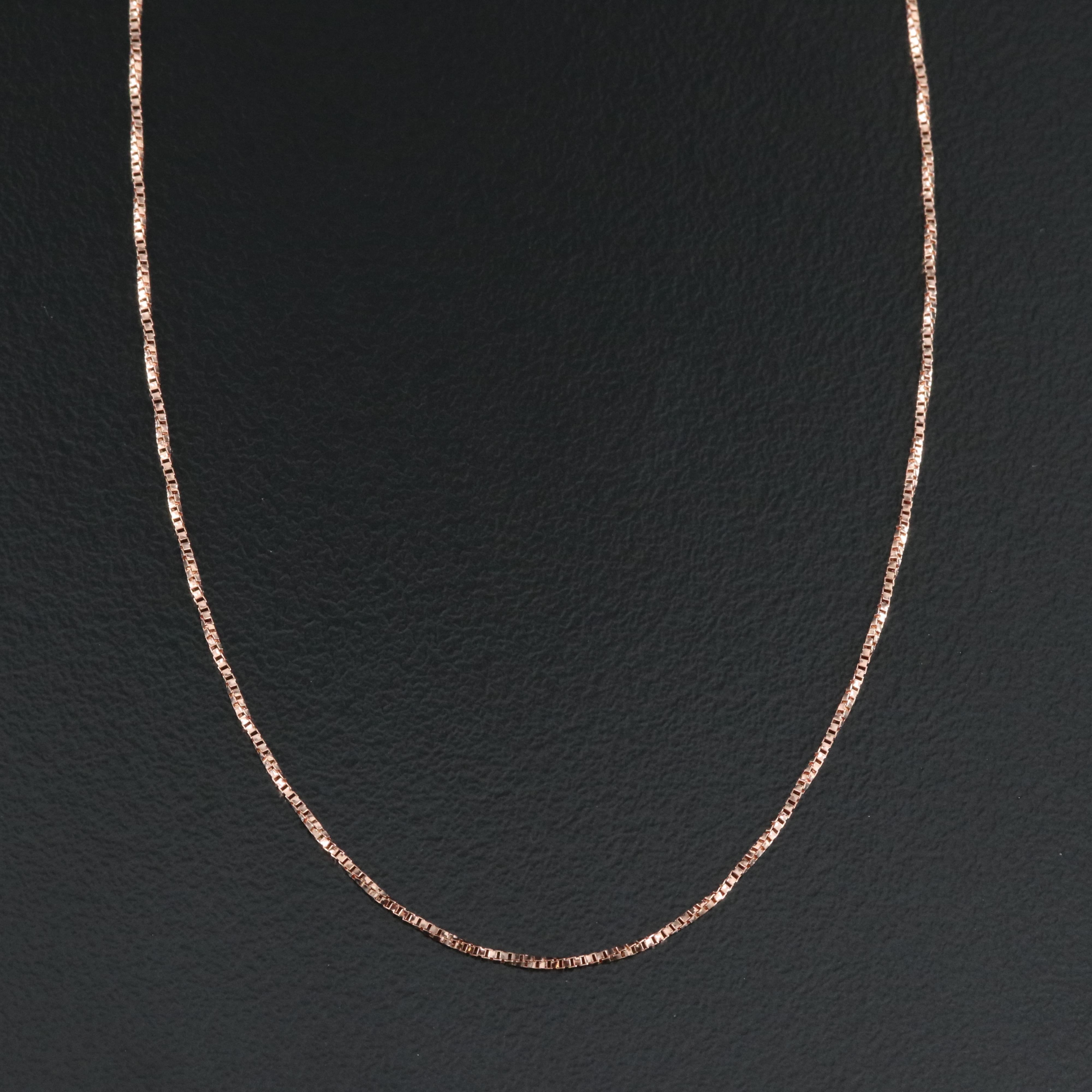 14K Rose Gold Box Chain EBTH