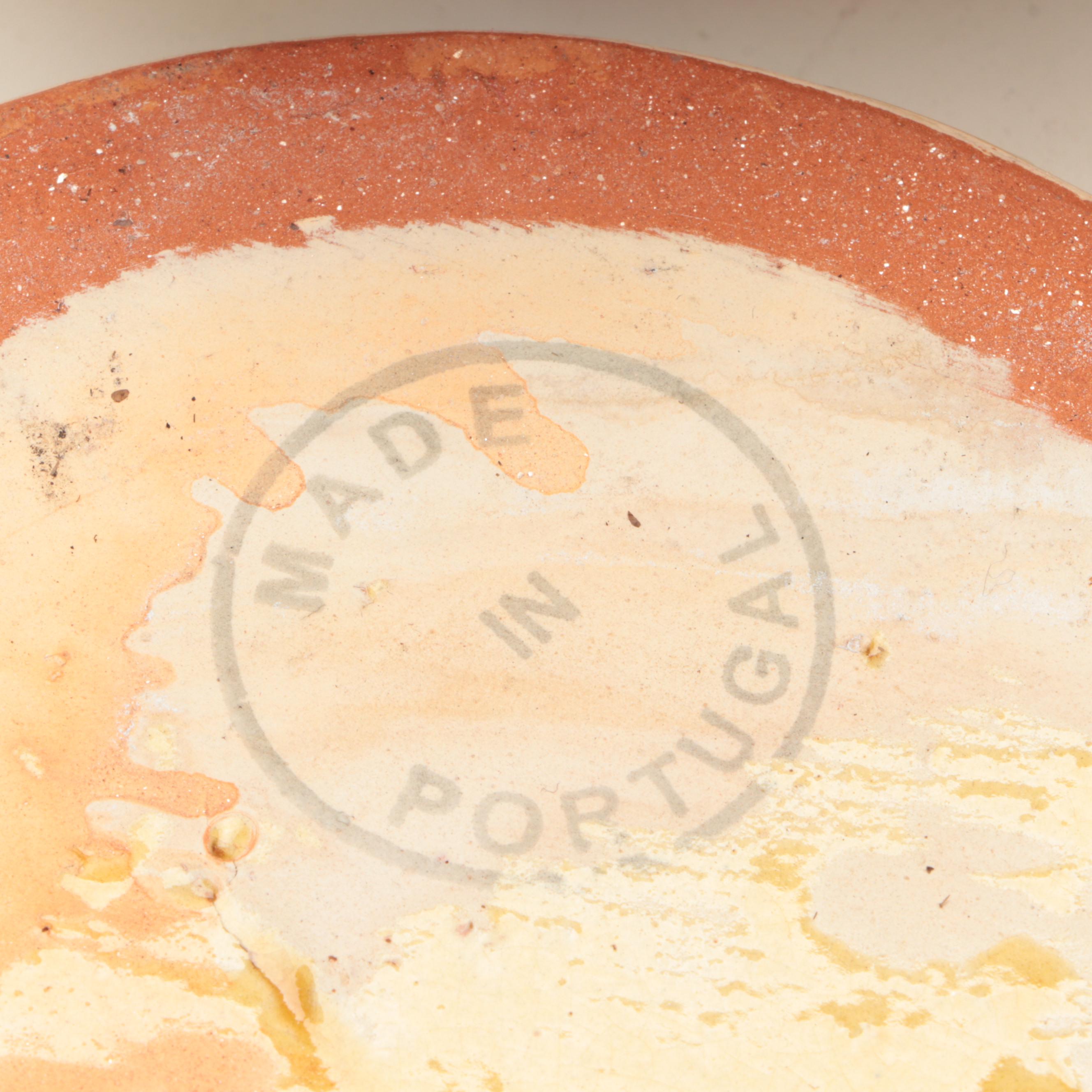 Pottery Barn Yellow Glazed Portuguese Ceramic Planters EBTH