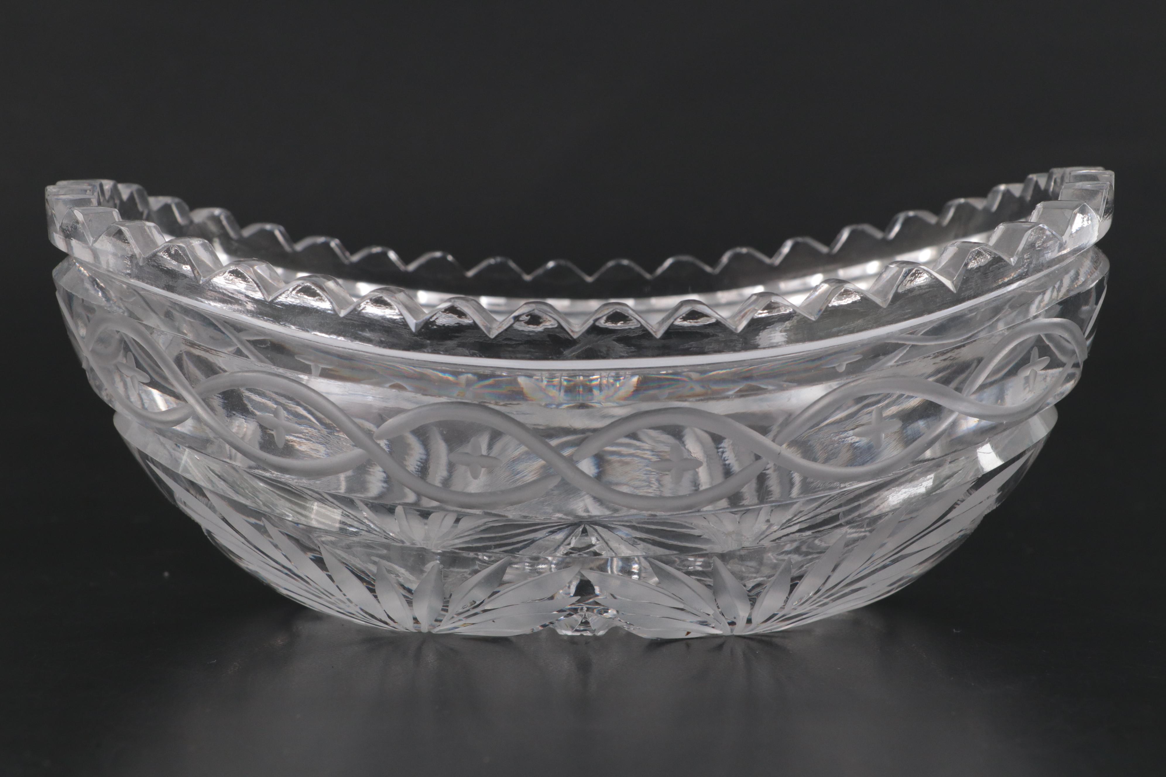Waterford "Glandore" Compote with Other Brilliant Style Cut Glass