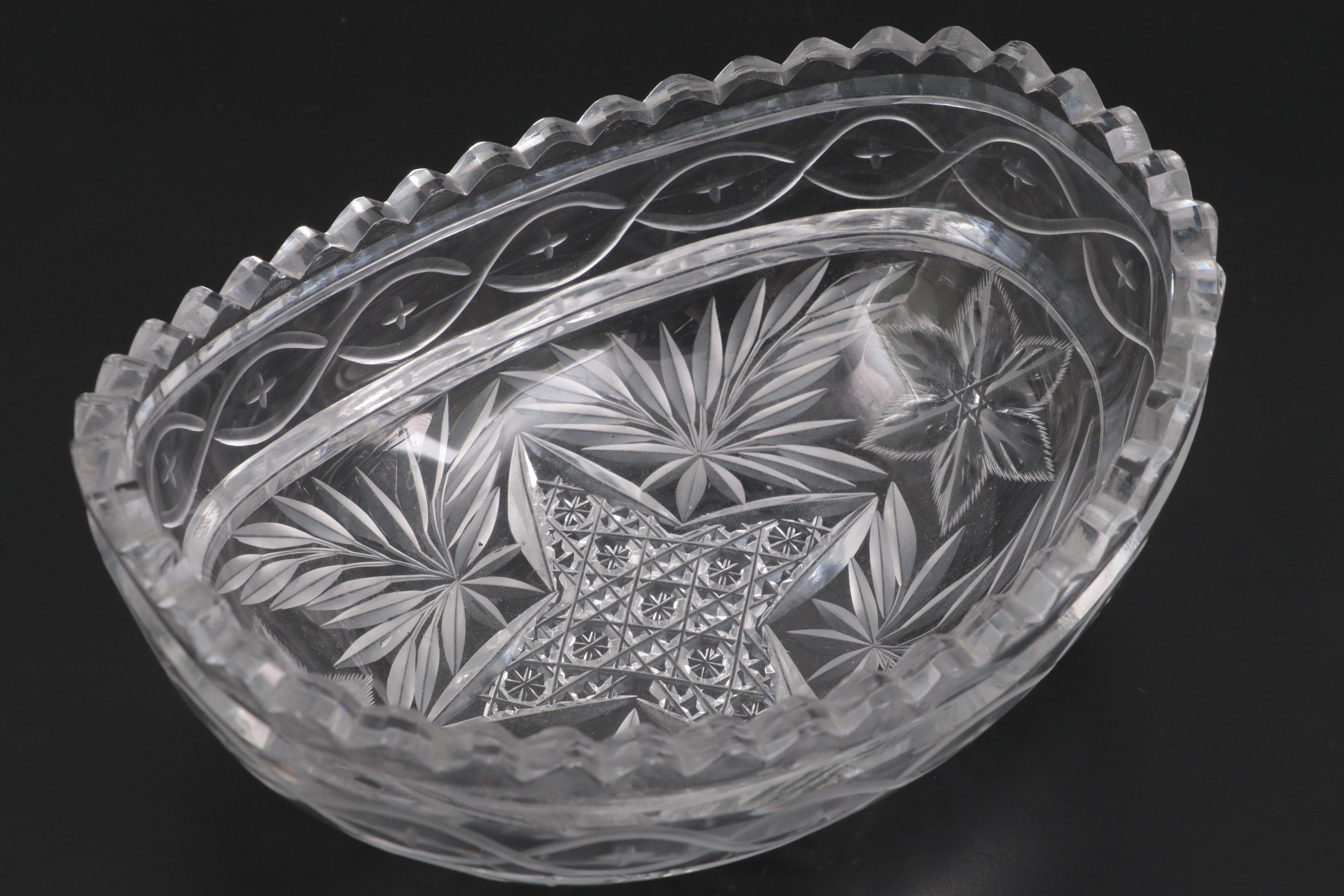 Waterford "Glandore" Compote with Other Brilliant Style Cut Glass