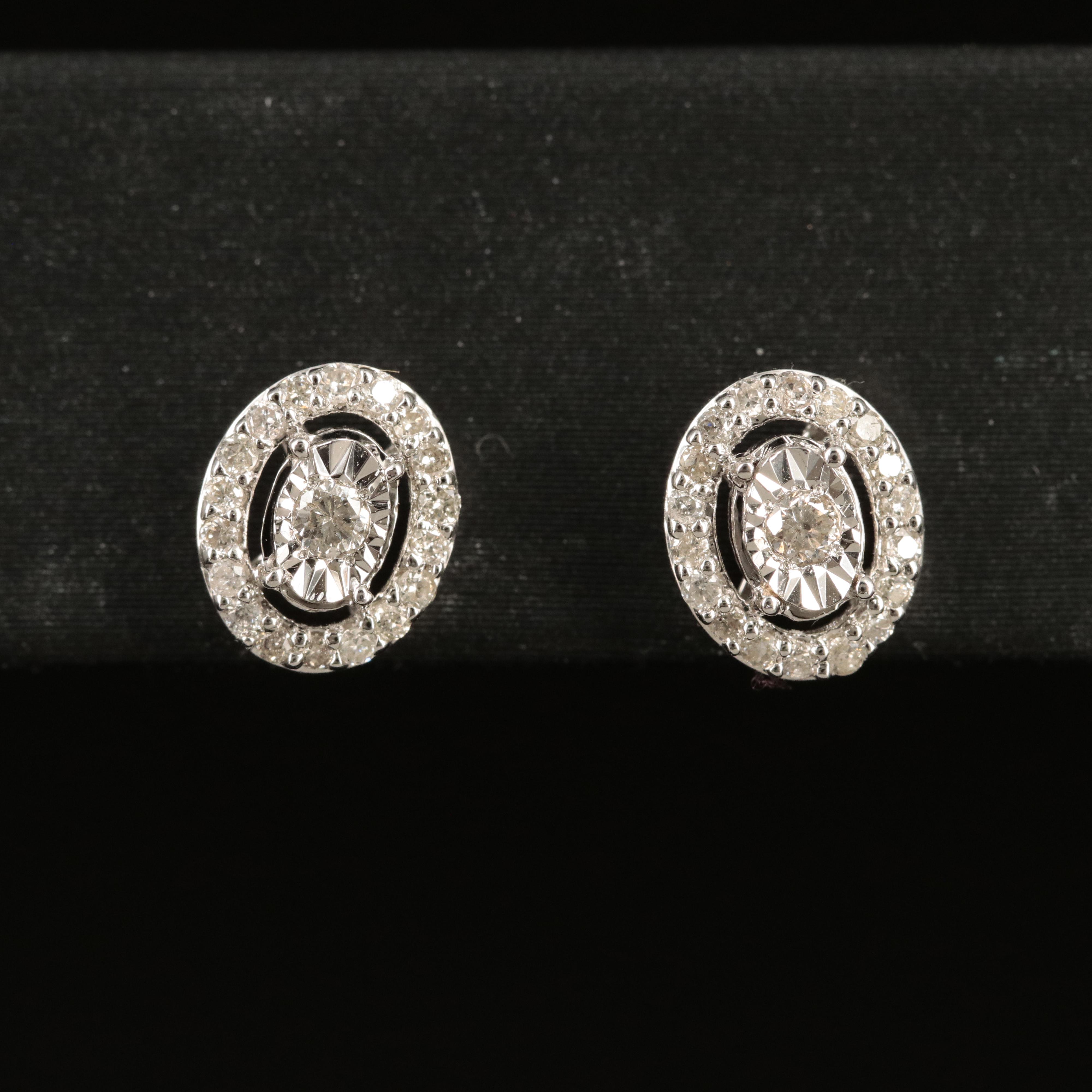 Sterling Diamond Earrings EBTH
