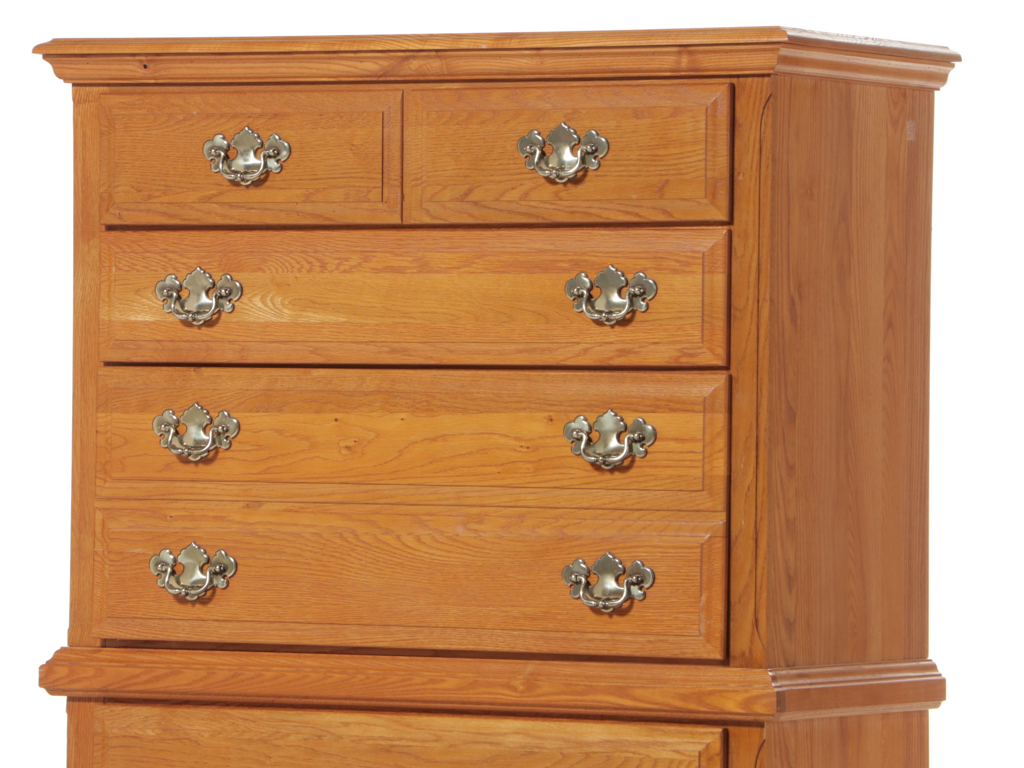 VaughanBassett Furniture Co. Federal Style Oak FiveDrawer Chest EBTH