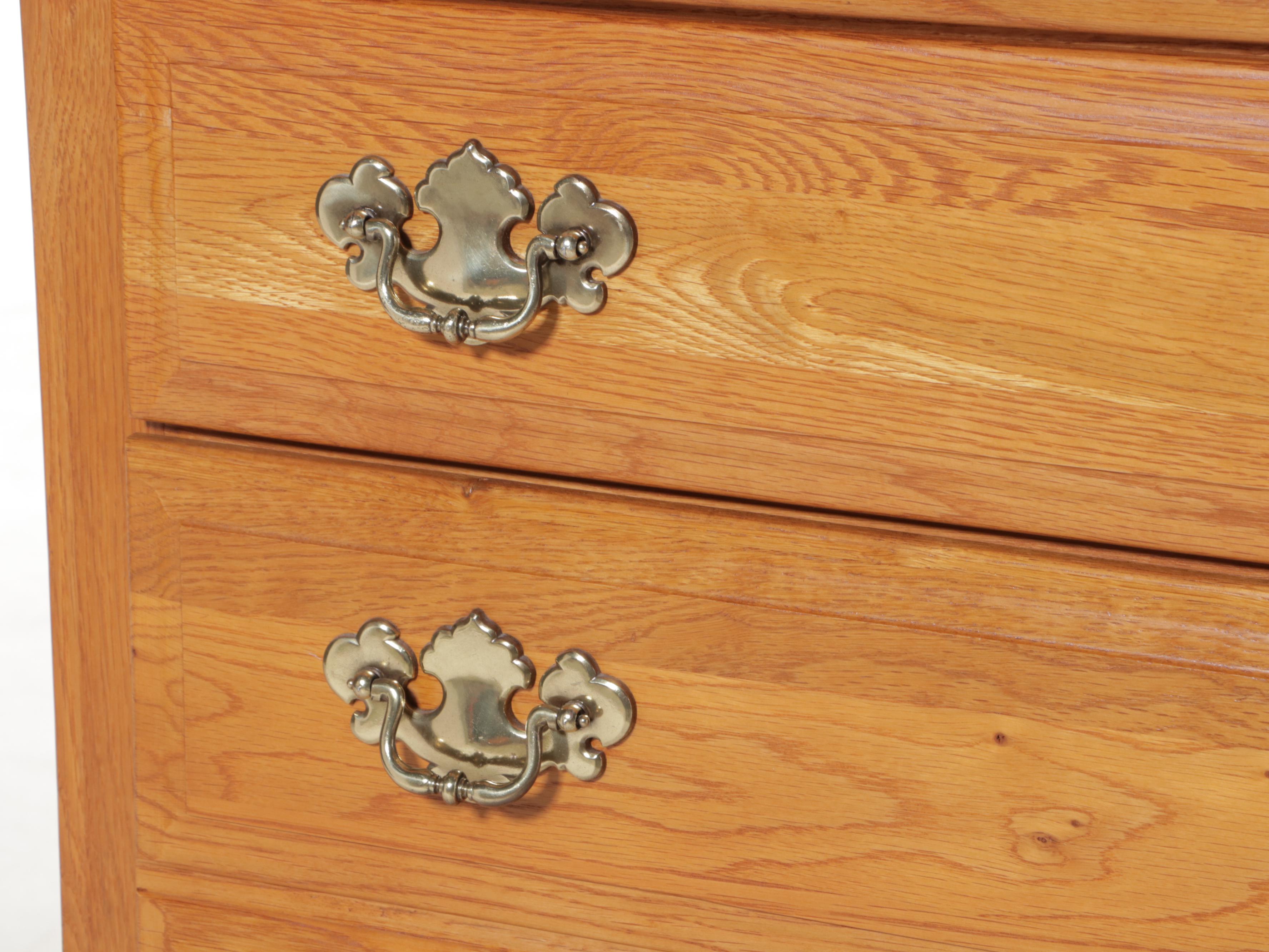 VaughanBassett Furniture Co. Federal Style Oak FiveDrawer Chest EBTH