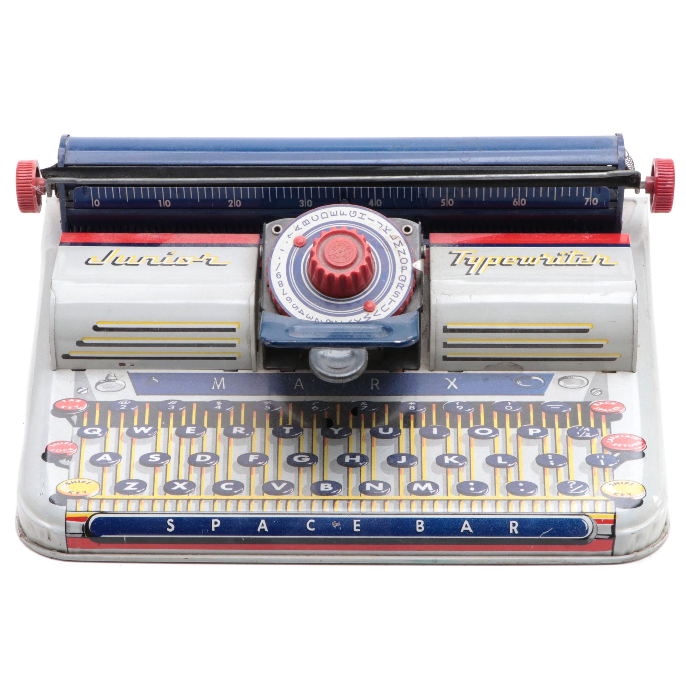 Marx Tin Lithograph “Junior" Dial Typewriter, Mid20th Century EBTH