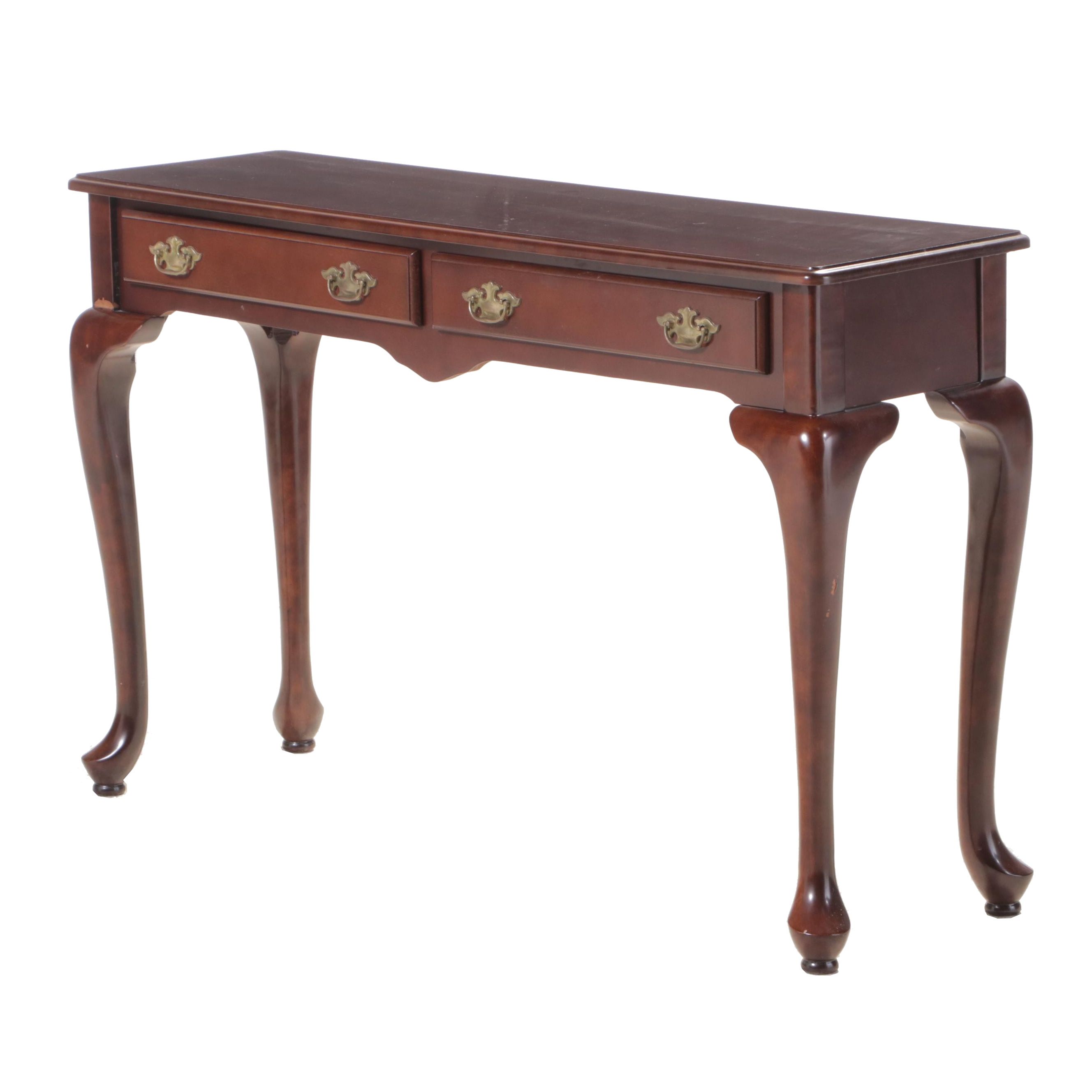 The Bombay Company Queen Anne Style MahoganyStained Sofa Table EBTH