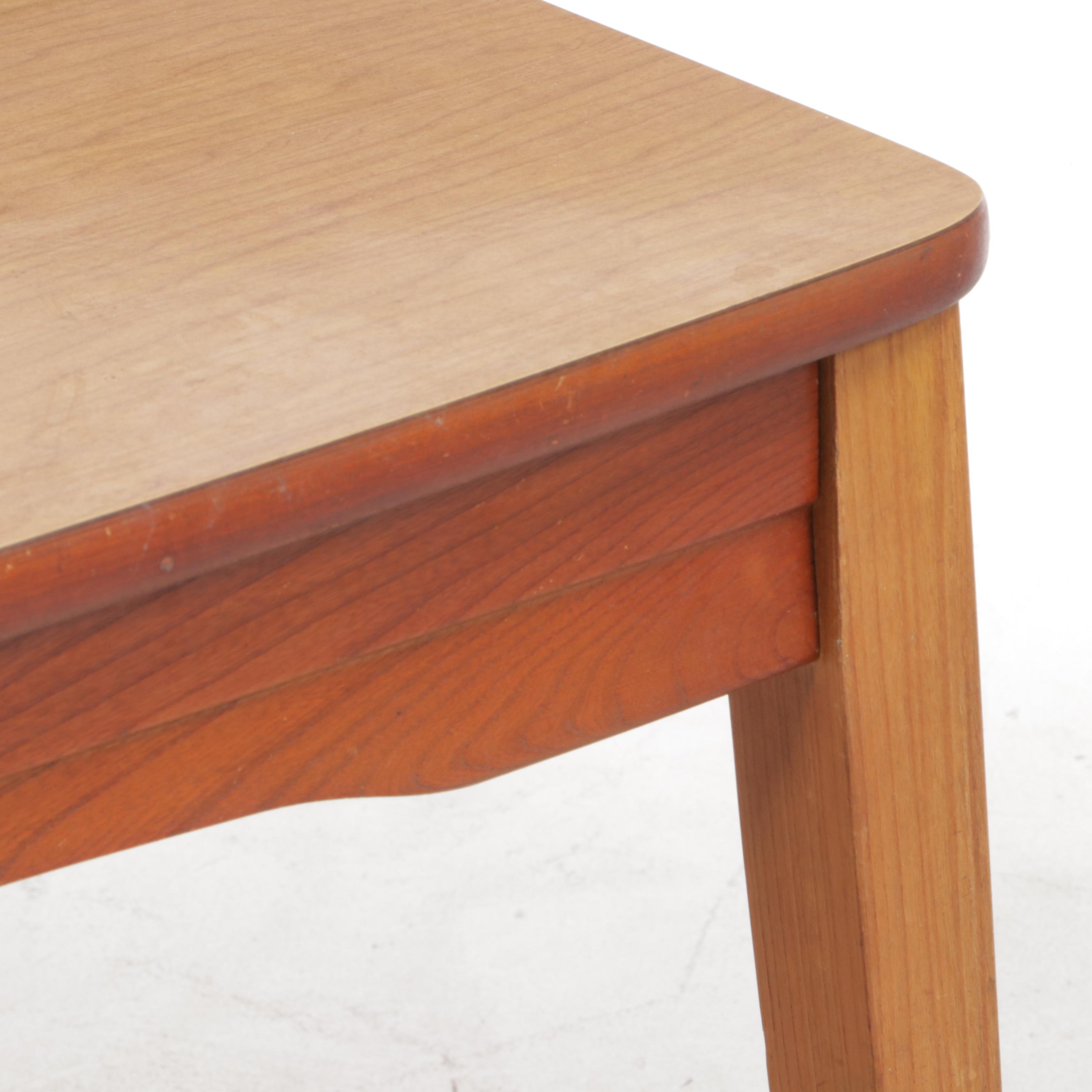 BlondeFinish Birch and Laminate Top Dining Table, Mid20th Century EBTH