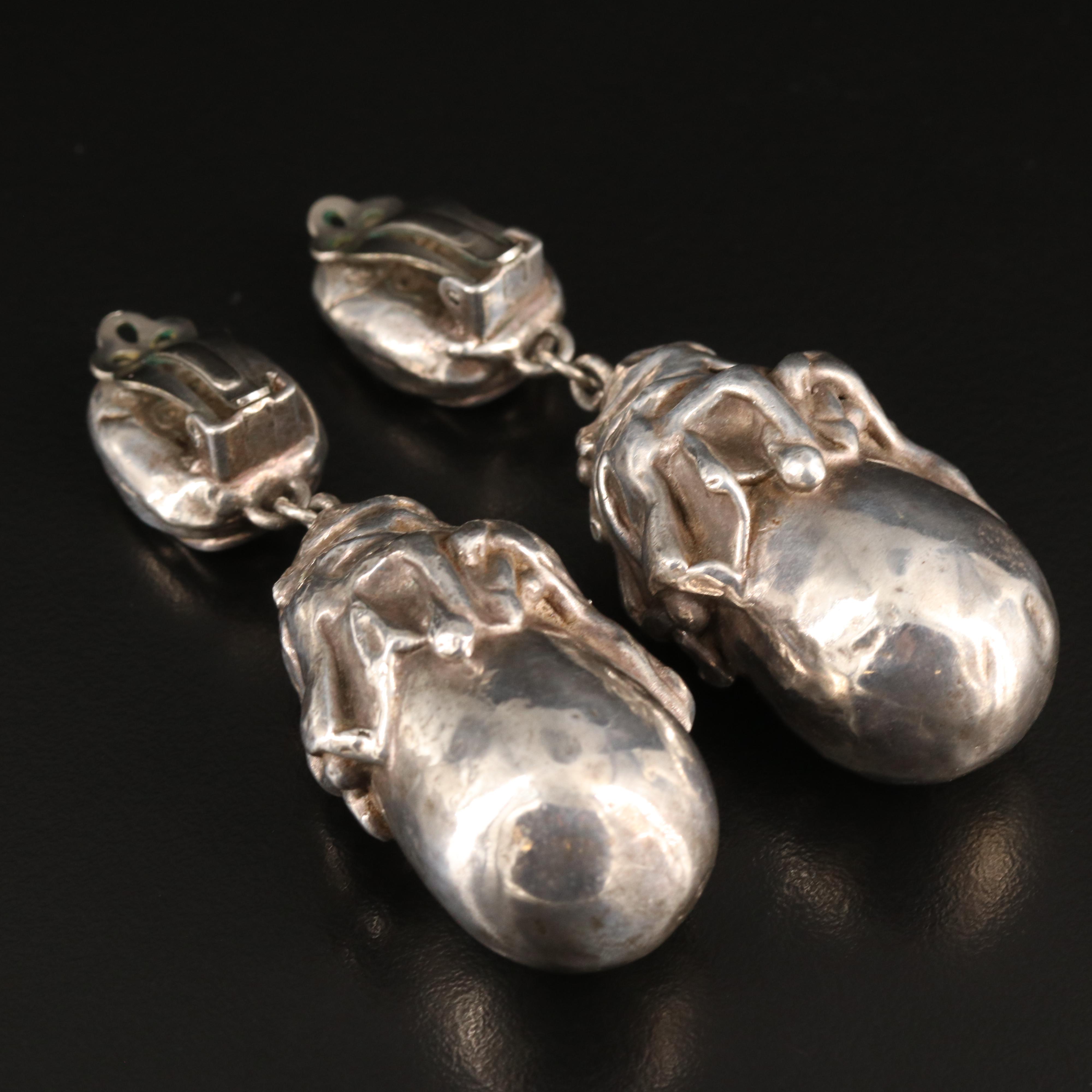 Vintage Fine Silver Earrings EBTH