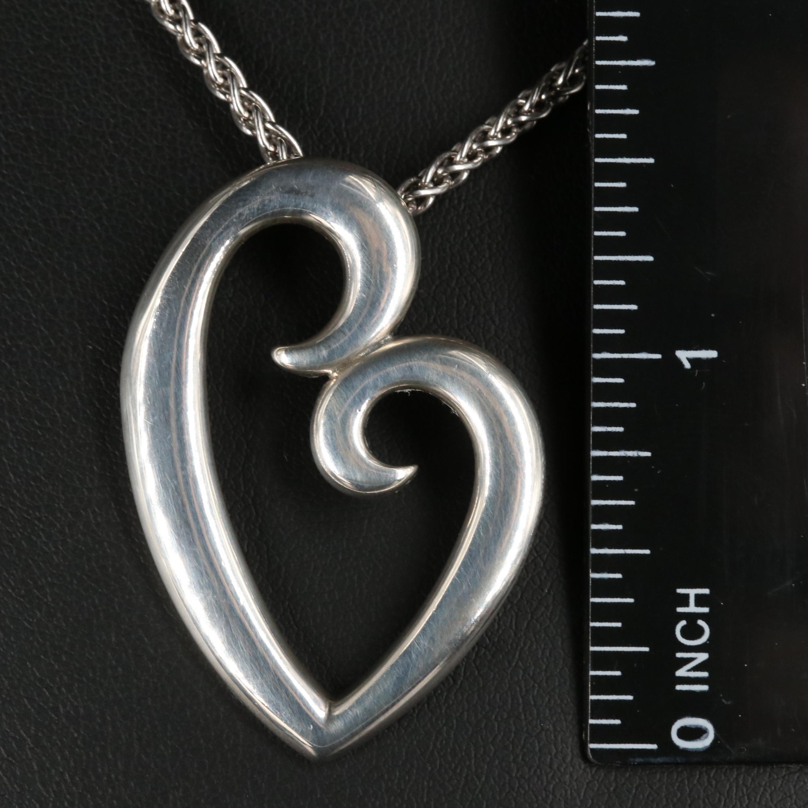 James Avery "Mother's Love" Sterling Heart Necklace EBTH