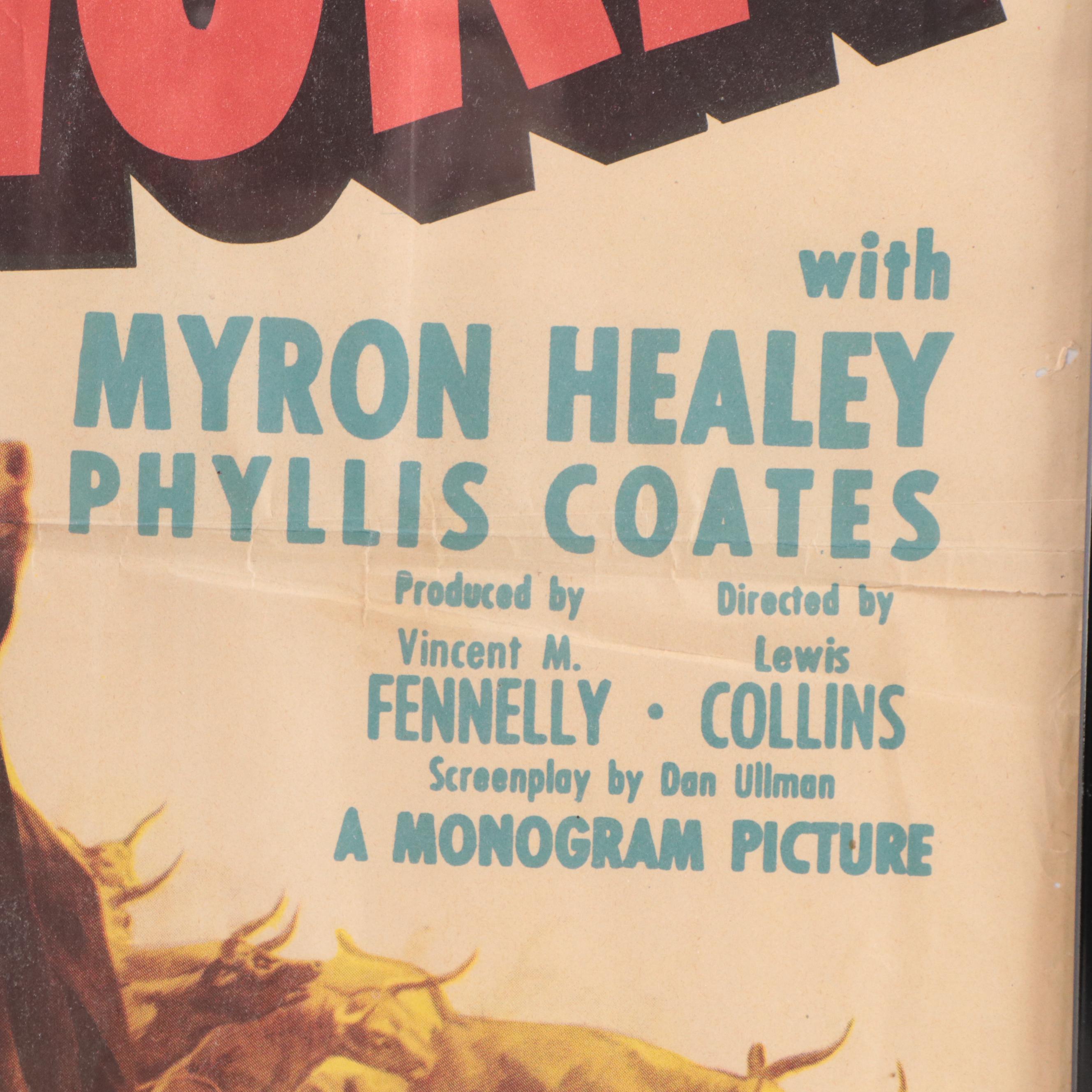 Wild Bill Elliott "The Longhorn" Movie Release Poster, 1951 EBTH