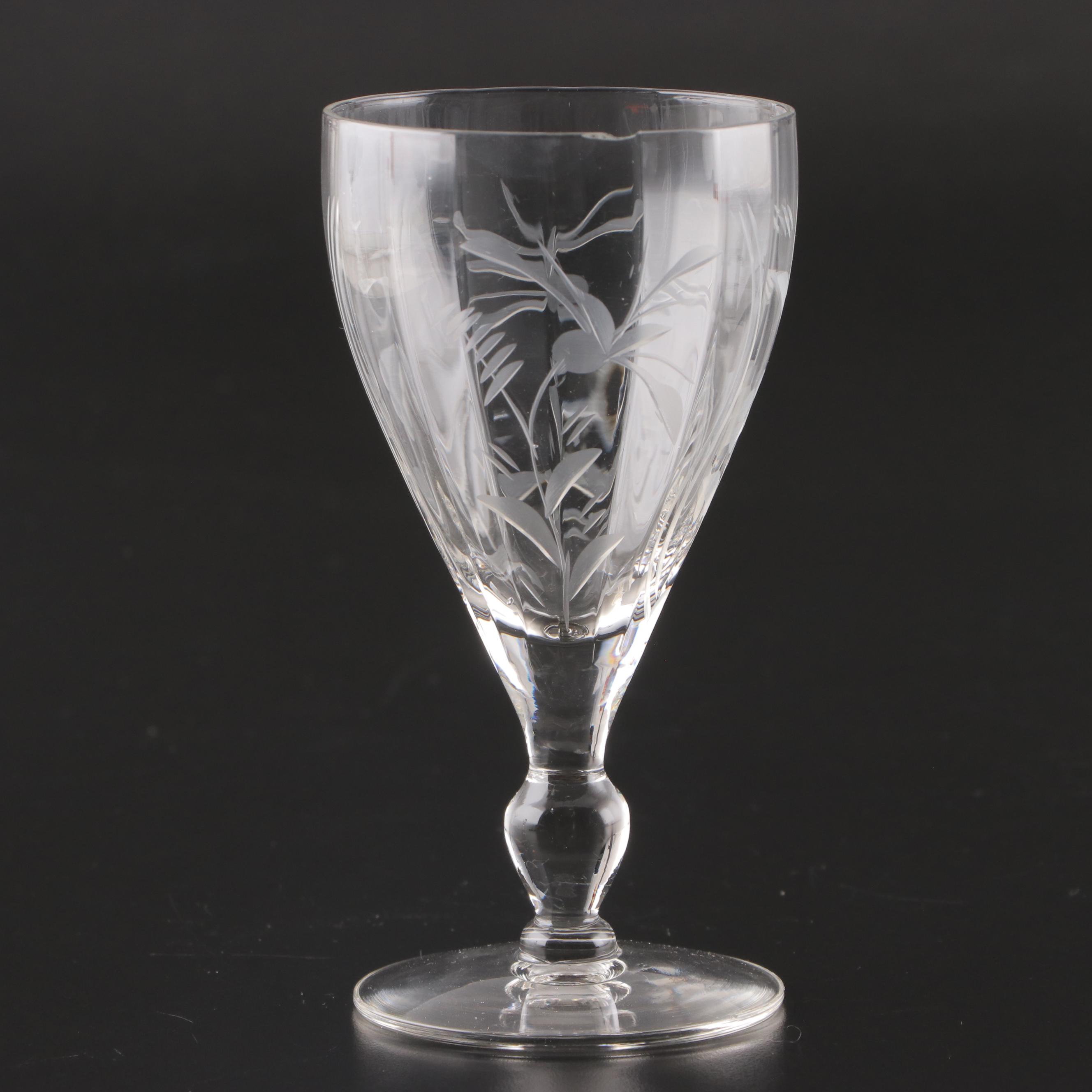 Sears "Ambassador" Etched Iced Tea, Champagne, and Juice Glasses EBTH