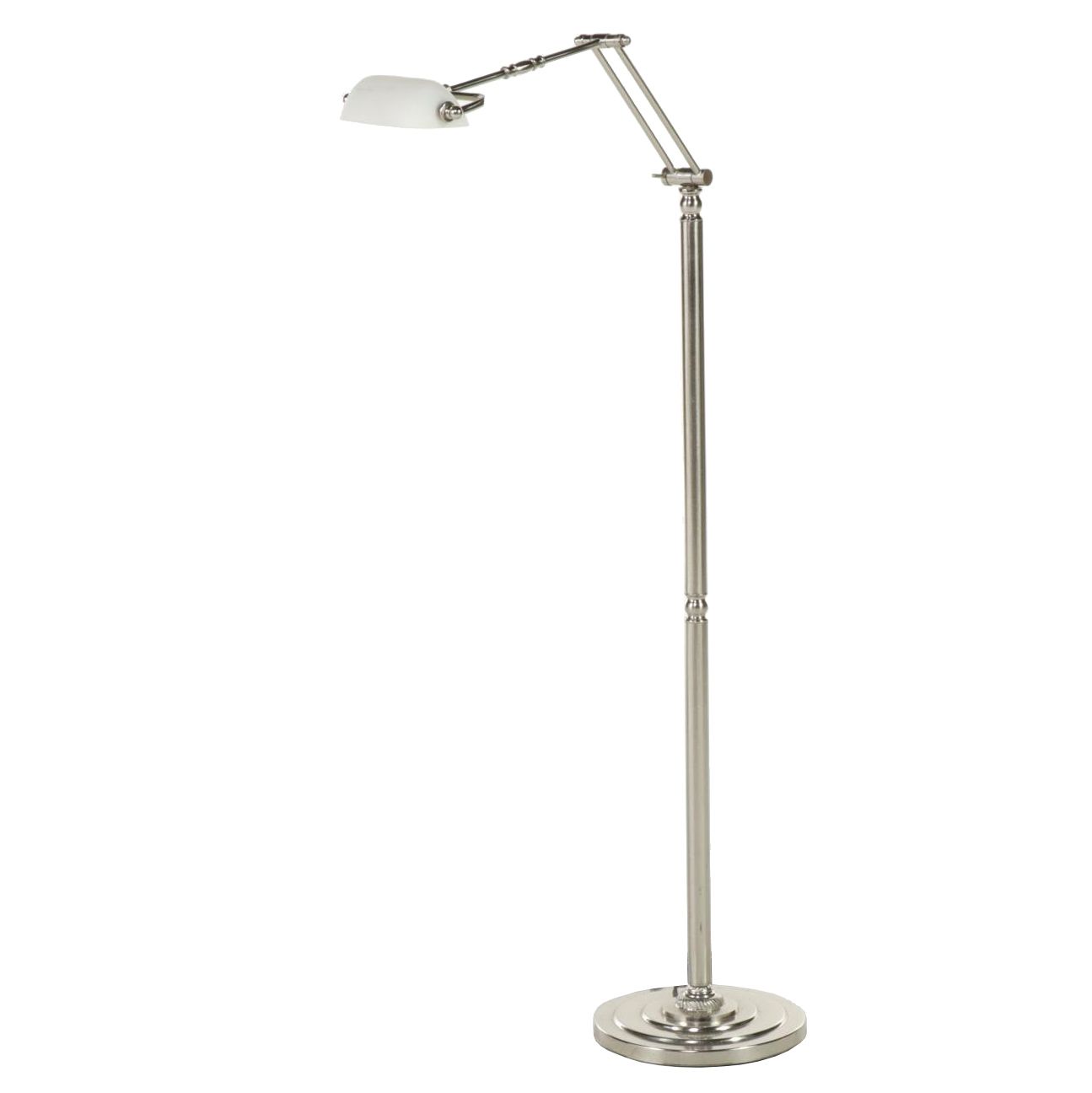 Bankers Shade Swing Arm Metal Floor Task Lamp EBTH