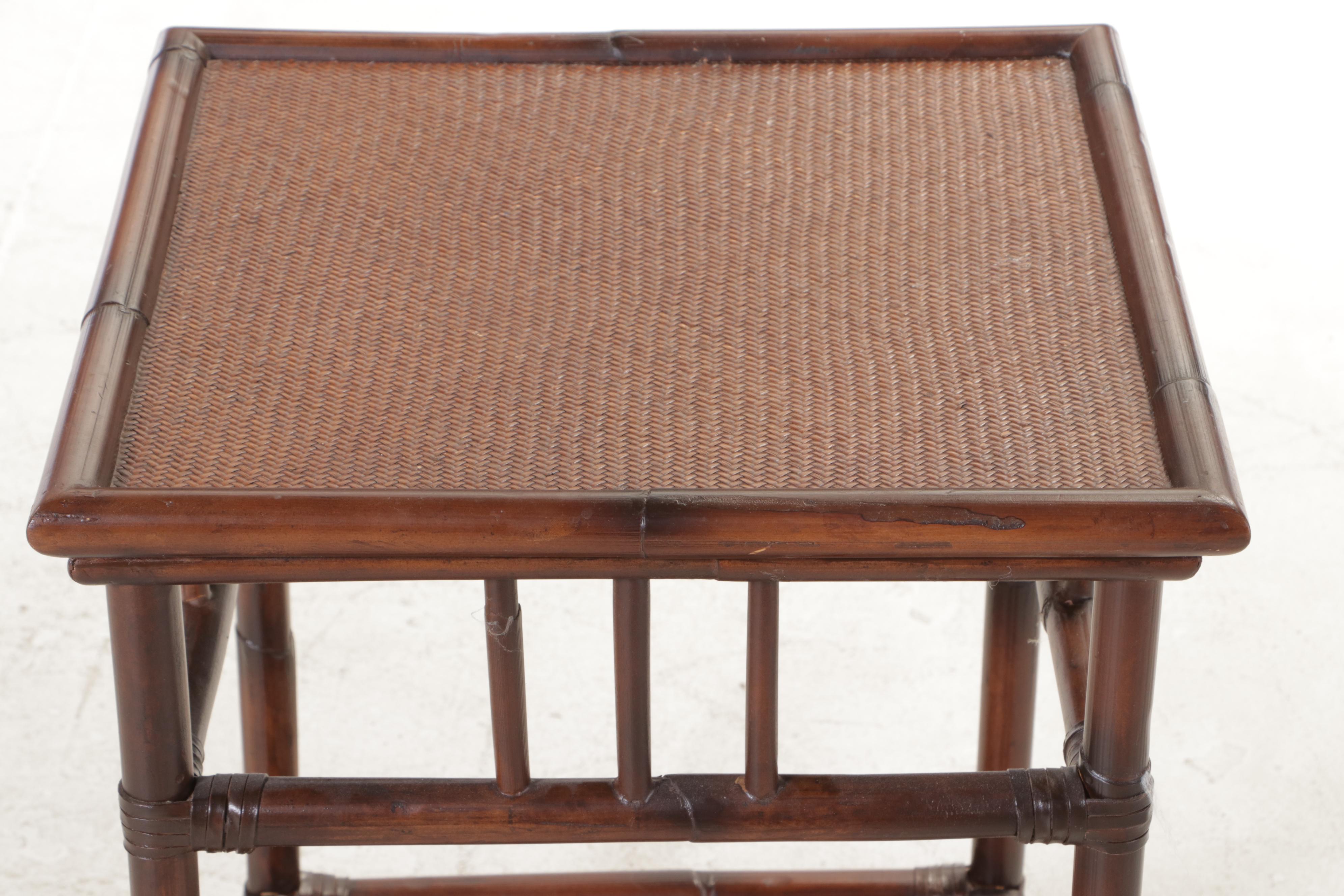 Pottery Barn Rattan Bedside Table EBTH