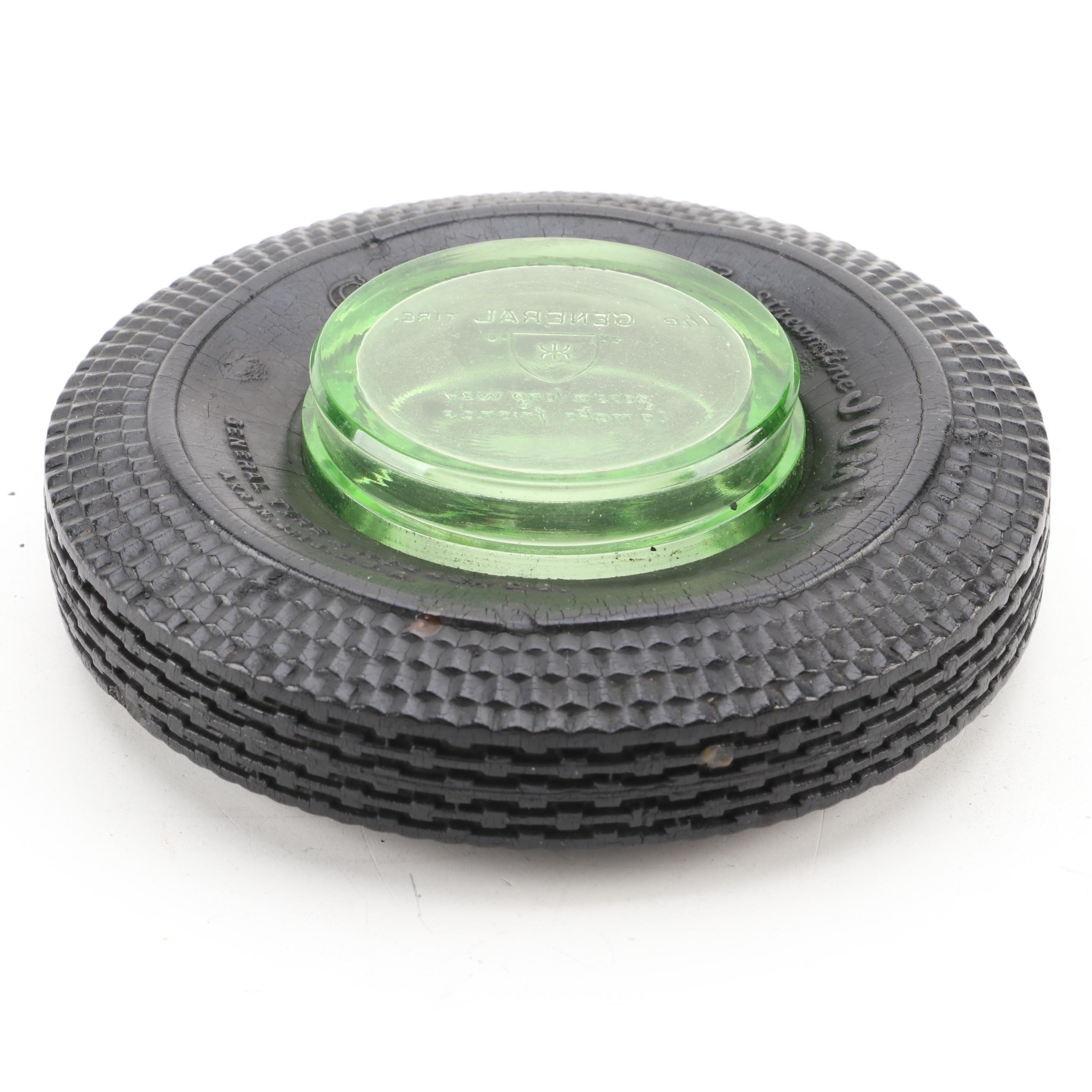 General Tire, Firestone, Other Advertising Mini Tire Ashtrays, Mid