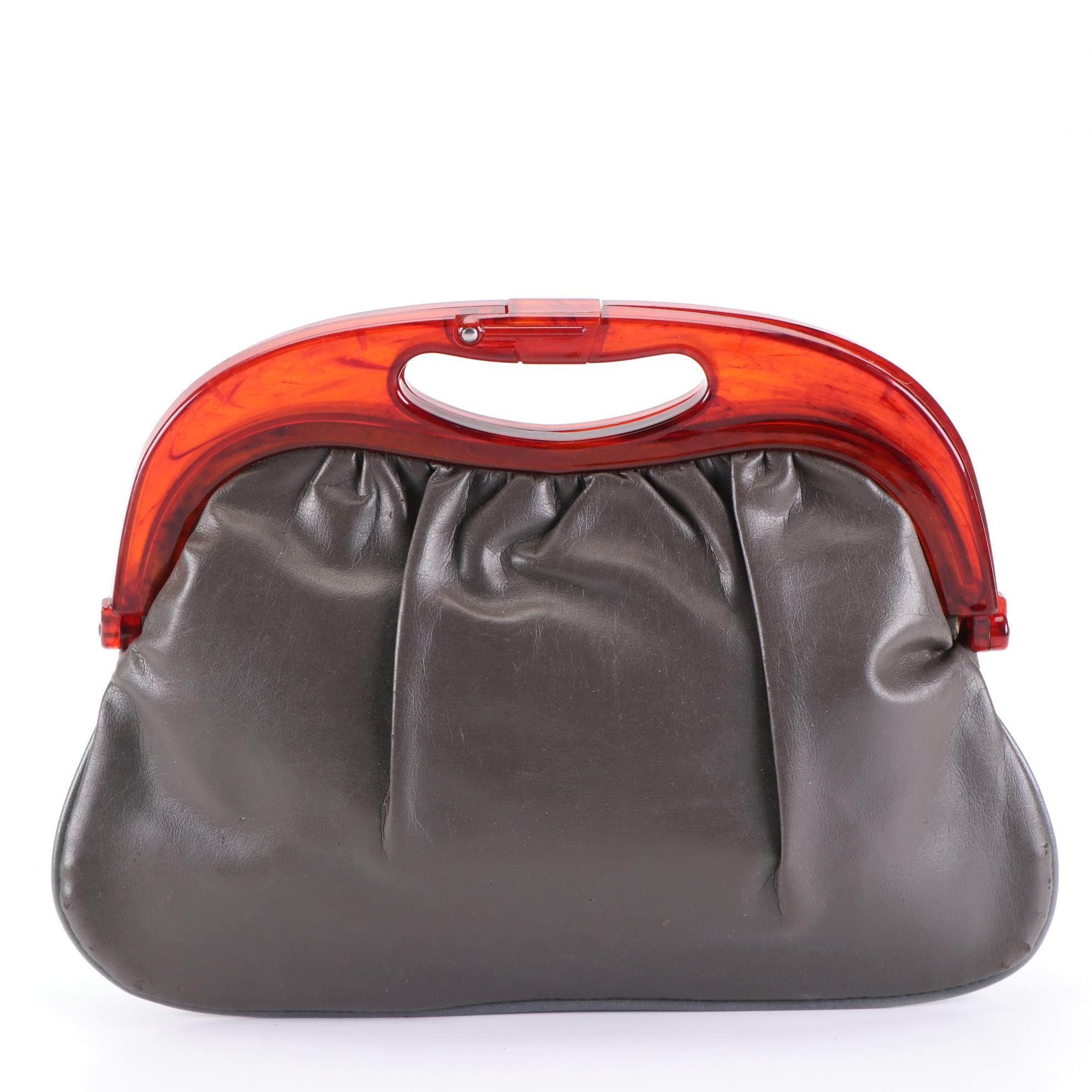 Wood Handle Fabric Handbags, Velvet Ring Bag, Acrylic Handle Bag, Rafia