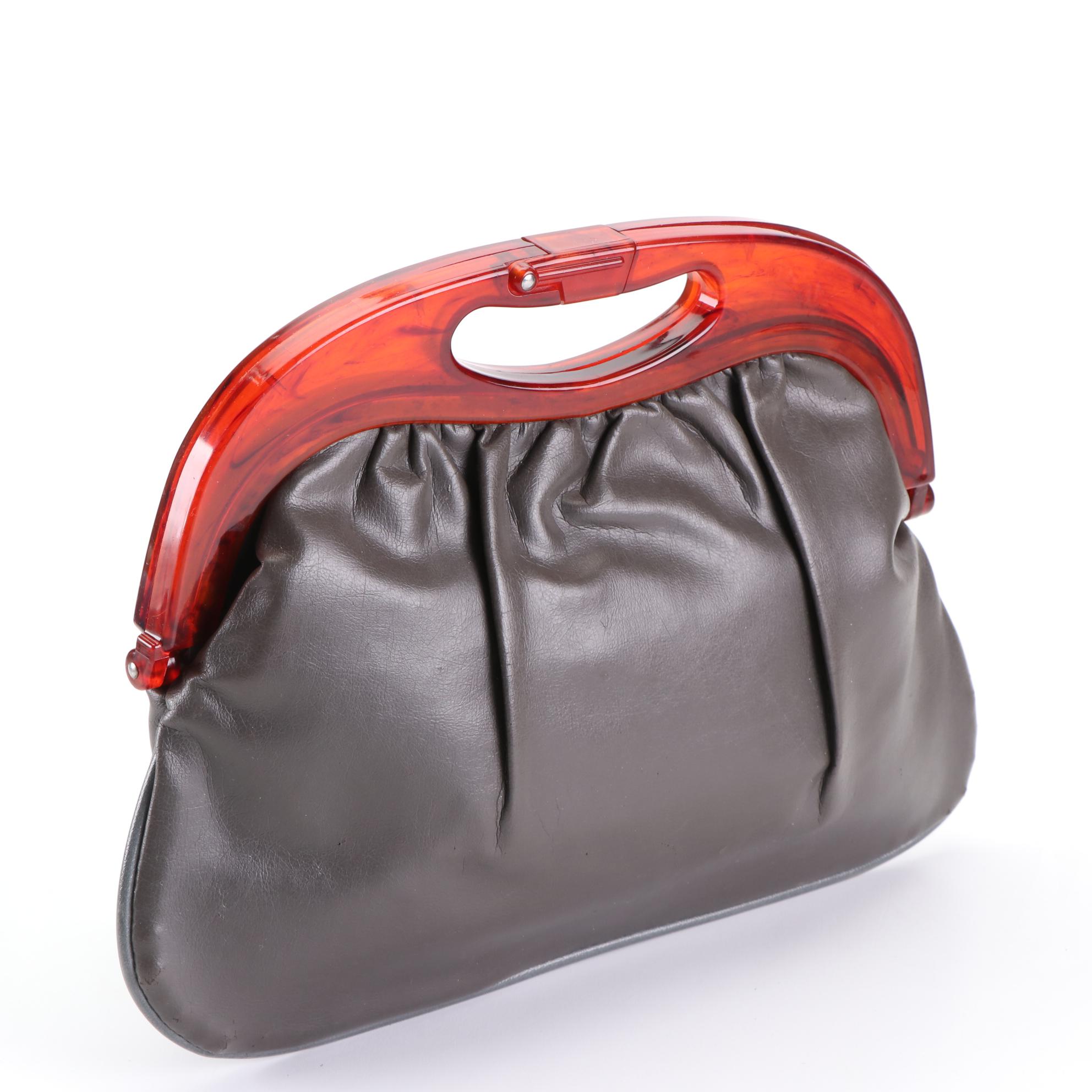 Wood Handle Fabric Handbags, Velvet Ring Bag, Acrylic Handle Bag, Rafia