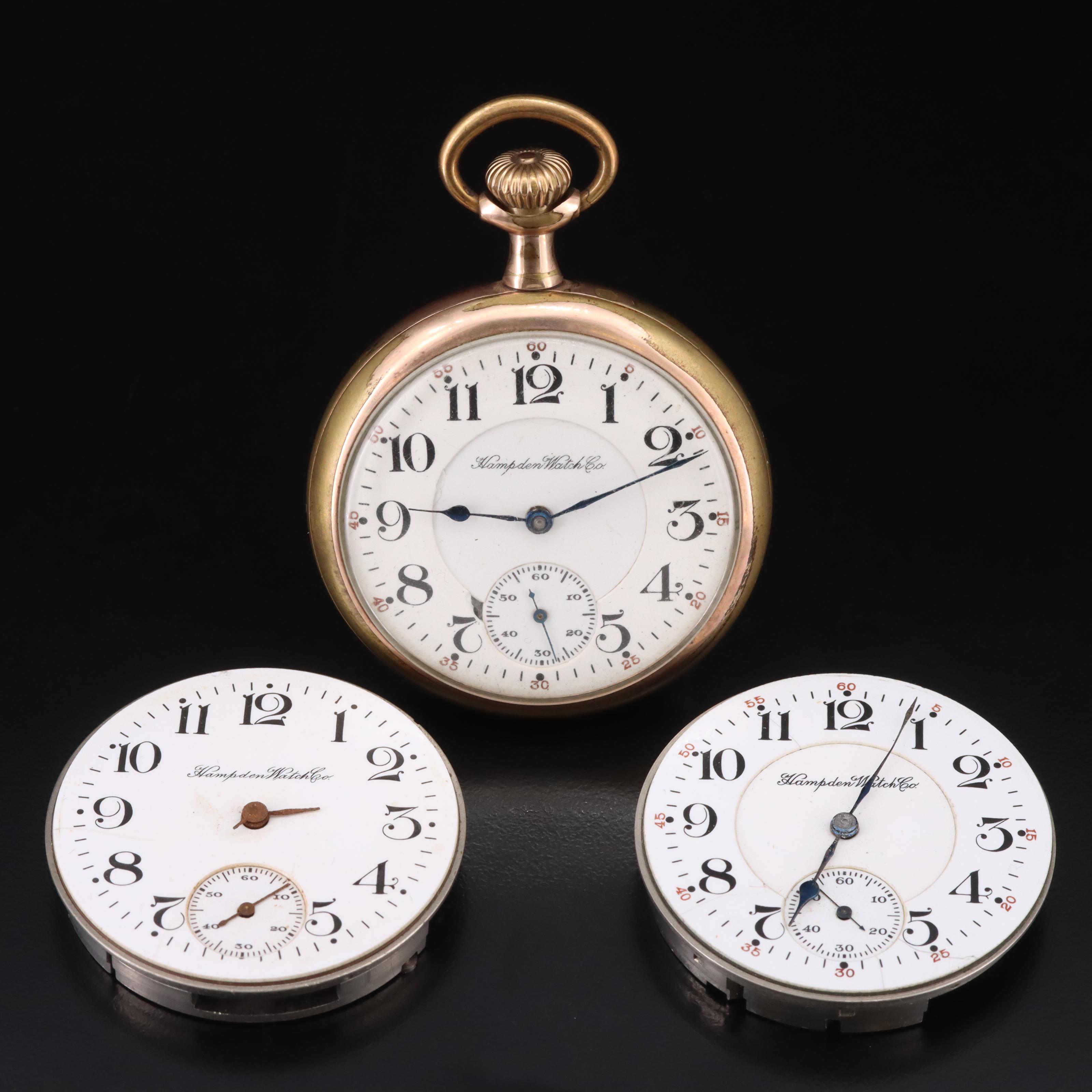 Antique Hampden Pocket Watch Movements EBTH