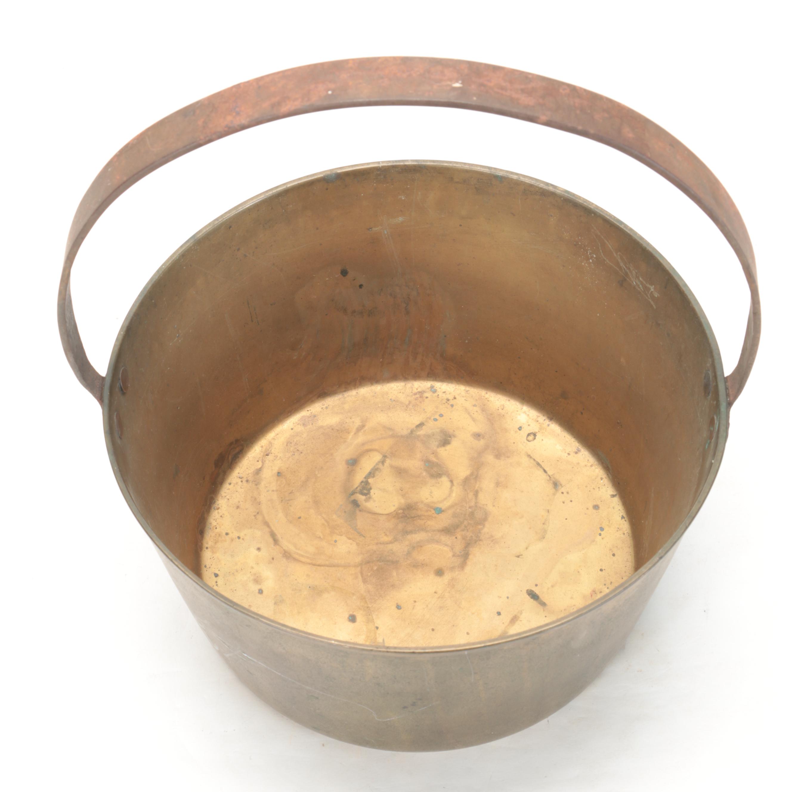 Brass Fixed Handled Jam Pan, Early to Mid 20th Century EBTH