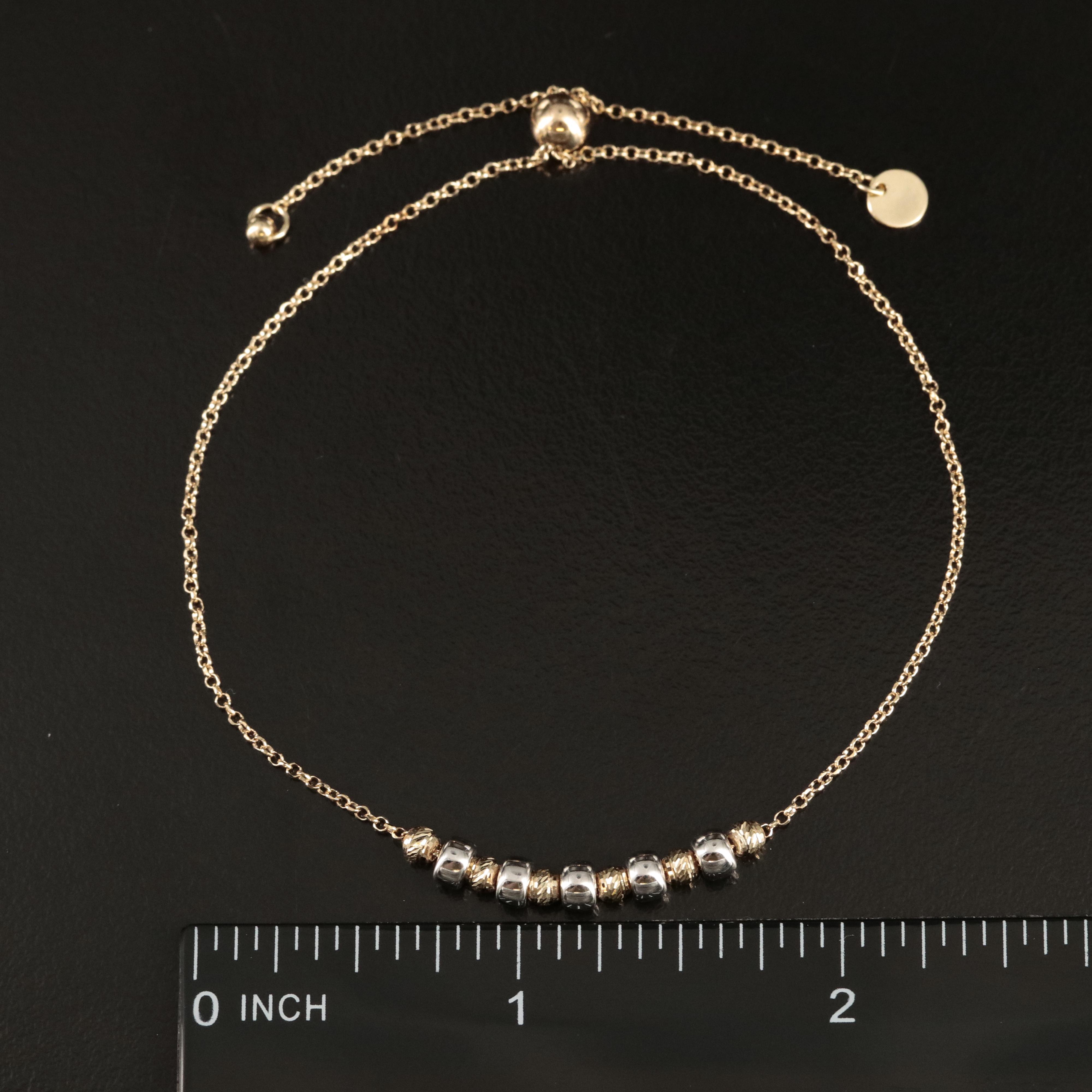 10K Bead Bolo Bracelet EBTH