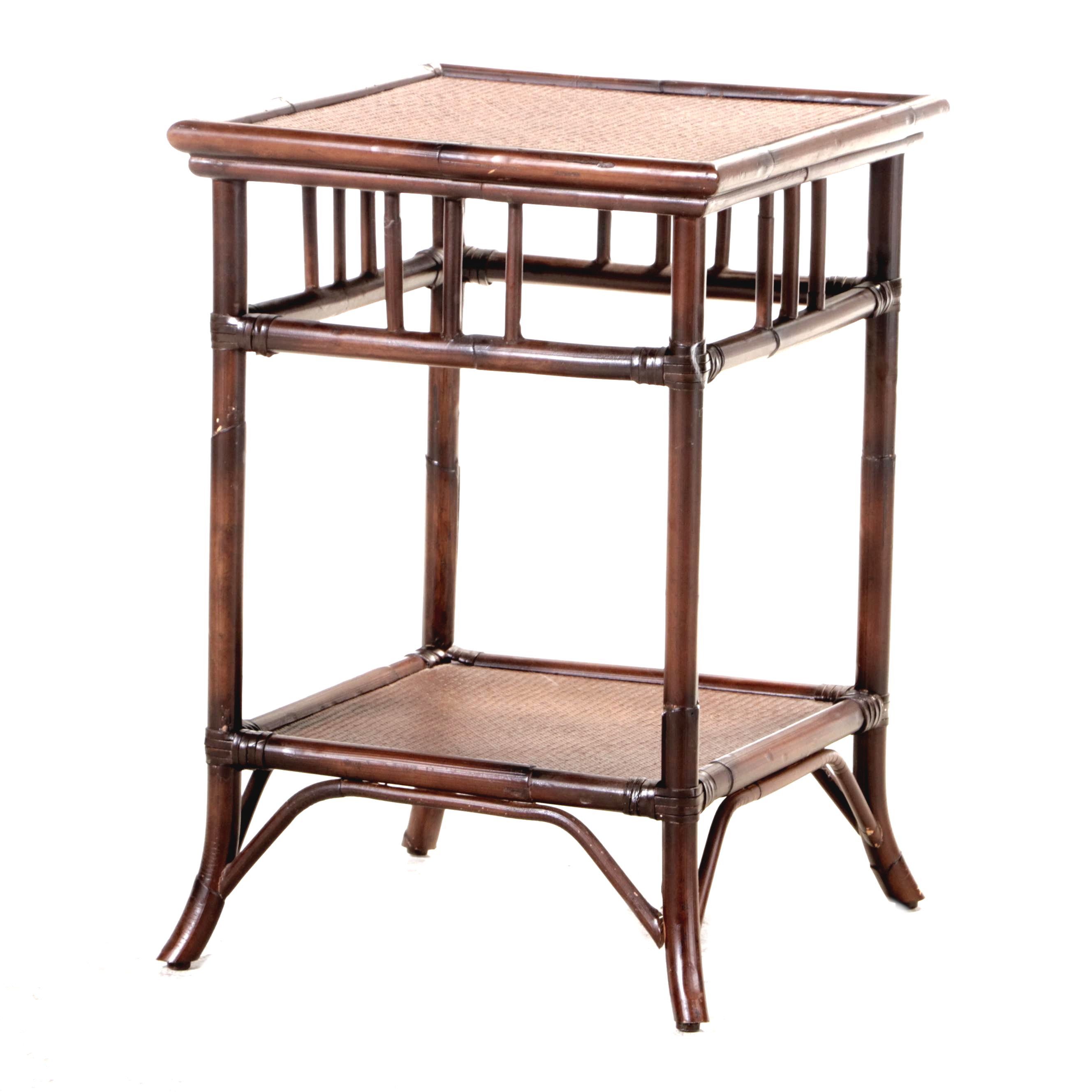 Pottery Barn Rattan Bedside Table EBTH