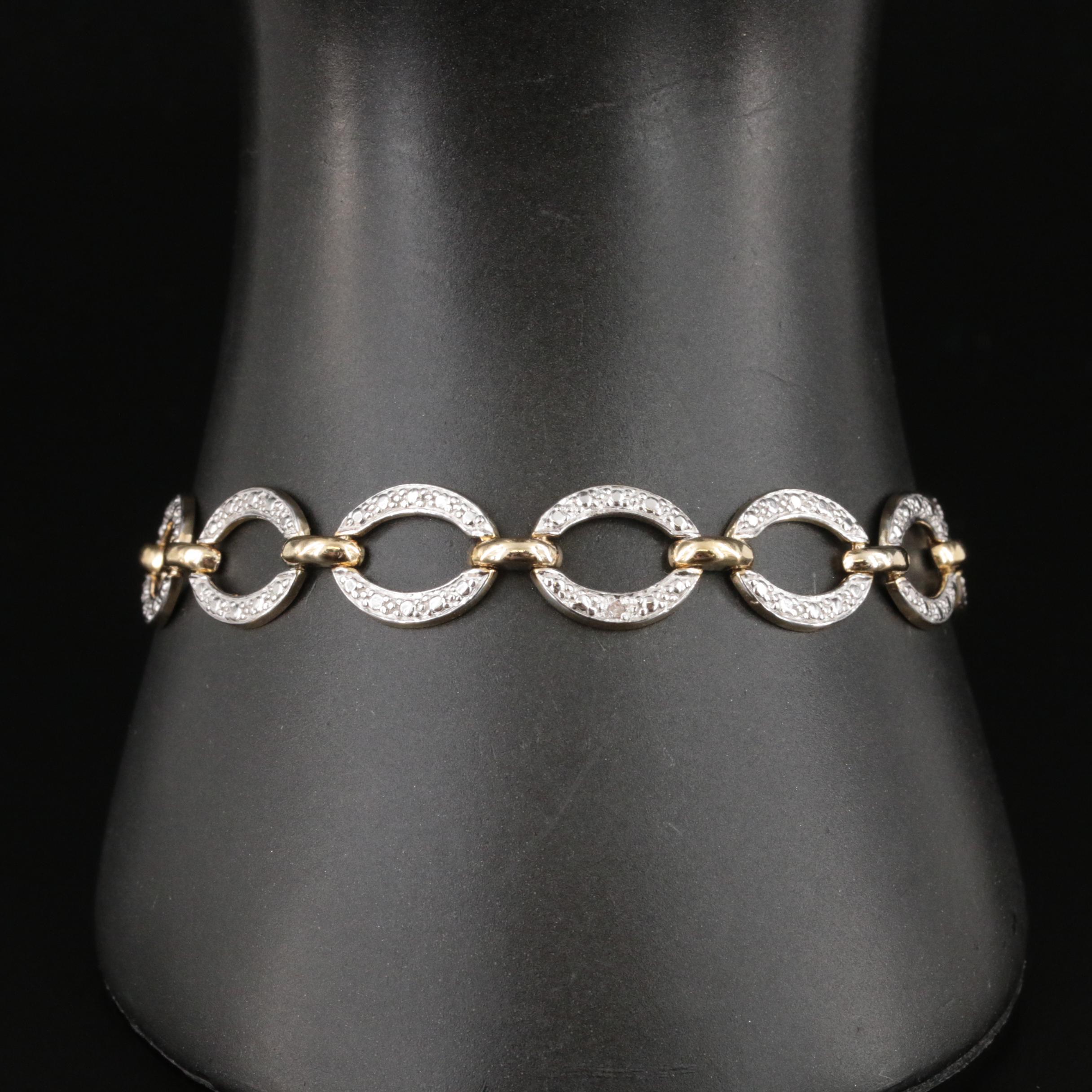 Sterling Diamond Bracelet EBTH