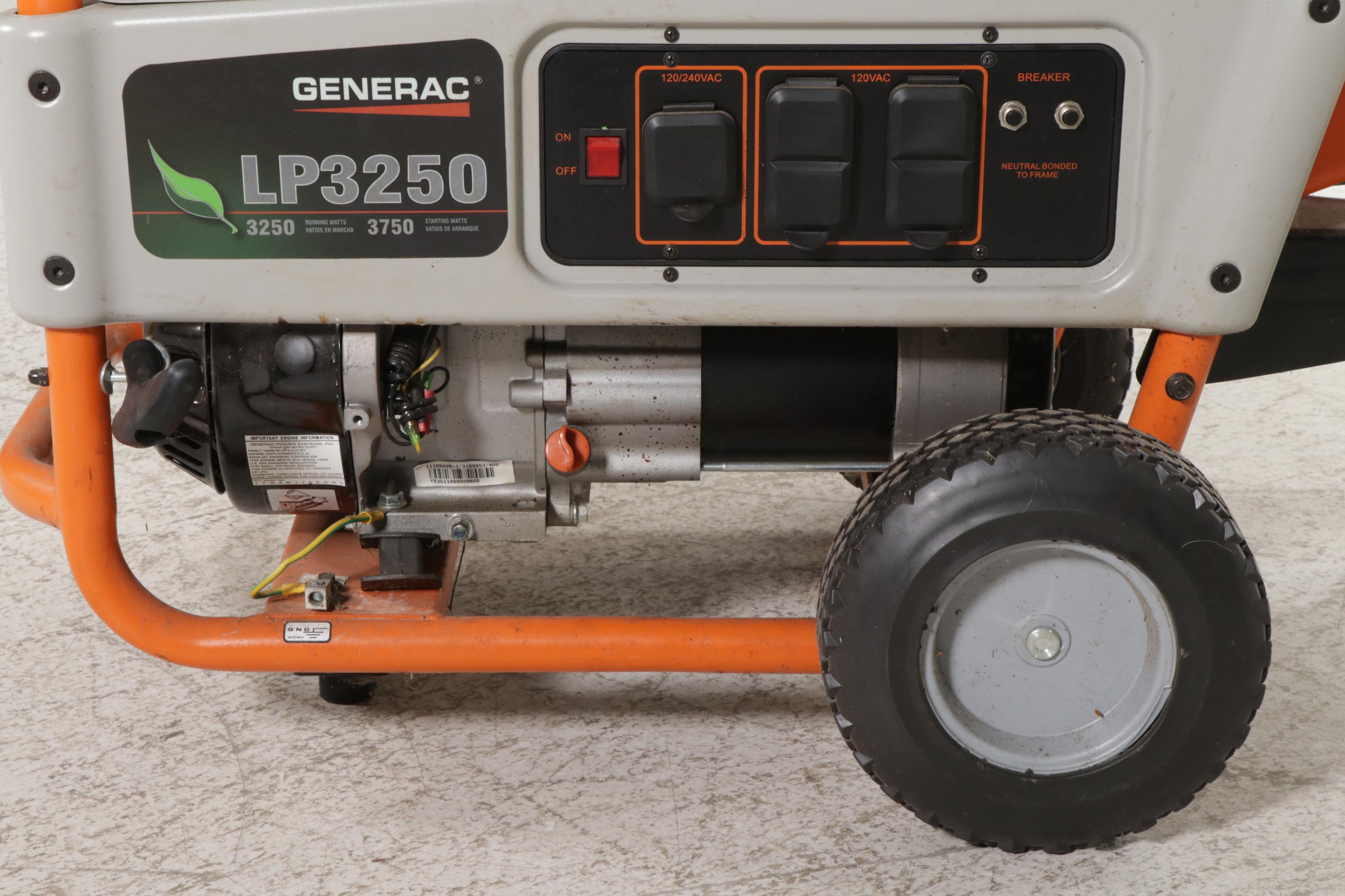 Generac LP3250 Propane Powered Generator | EBTH