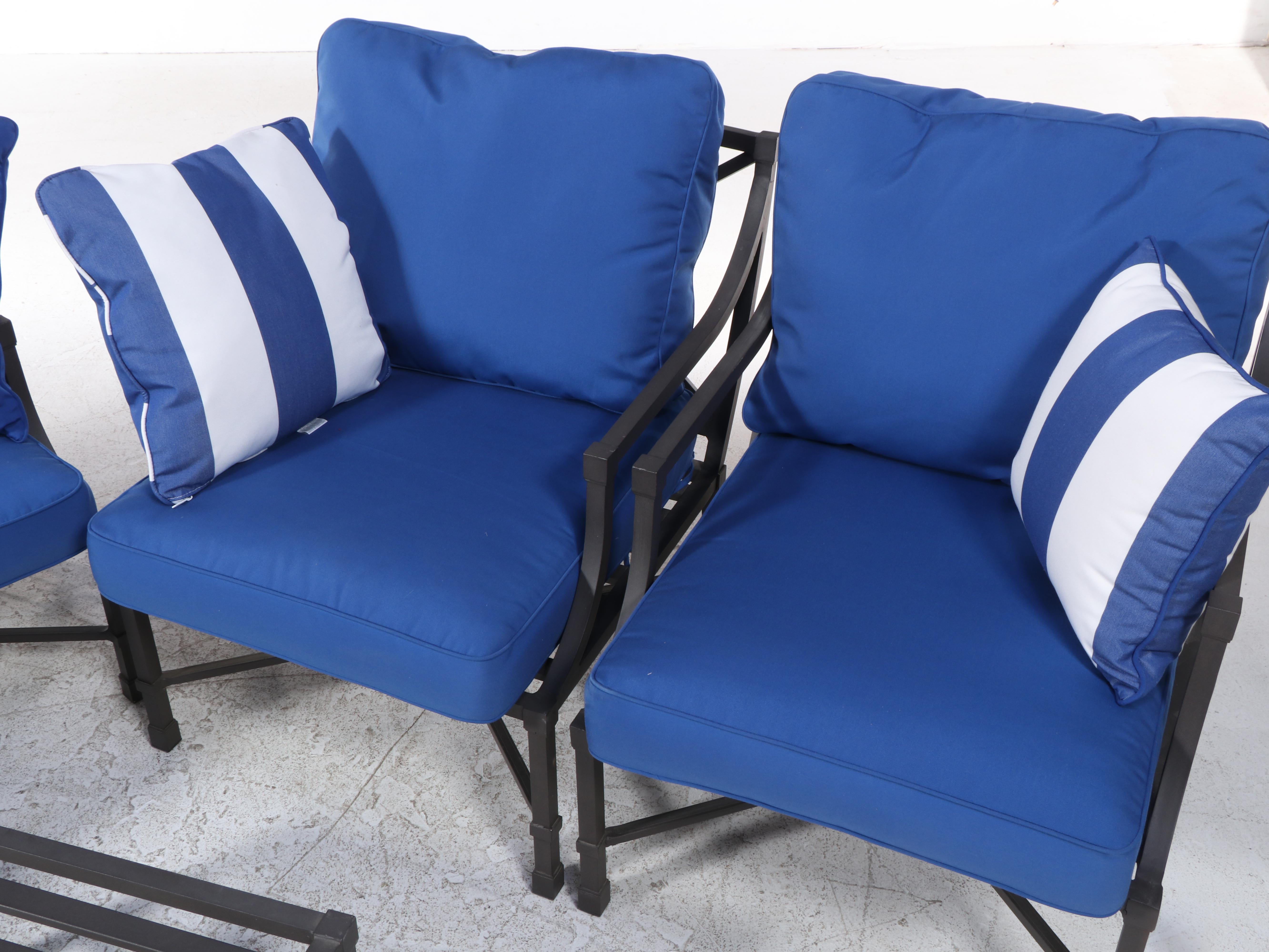 FourPiece Suzanne Kasler for Ballard Designs "Directoire" Patio Lounge