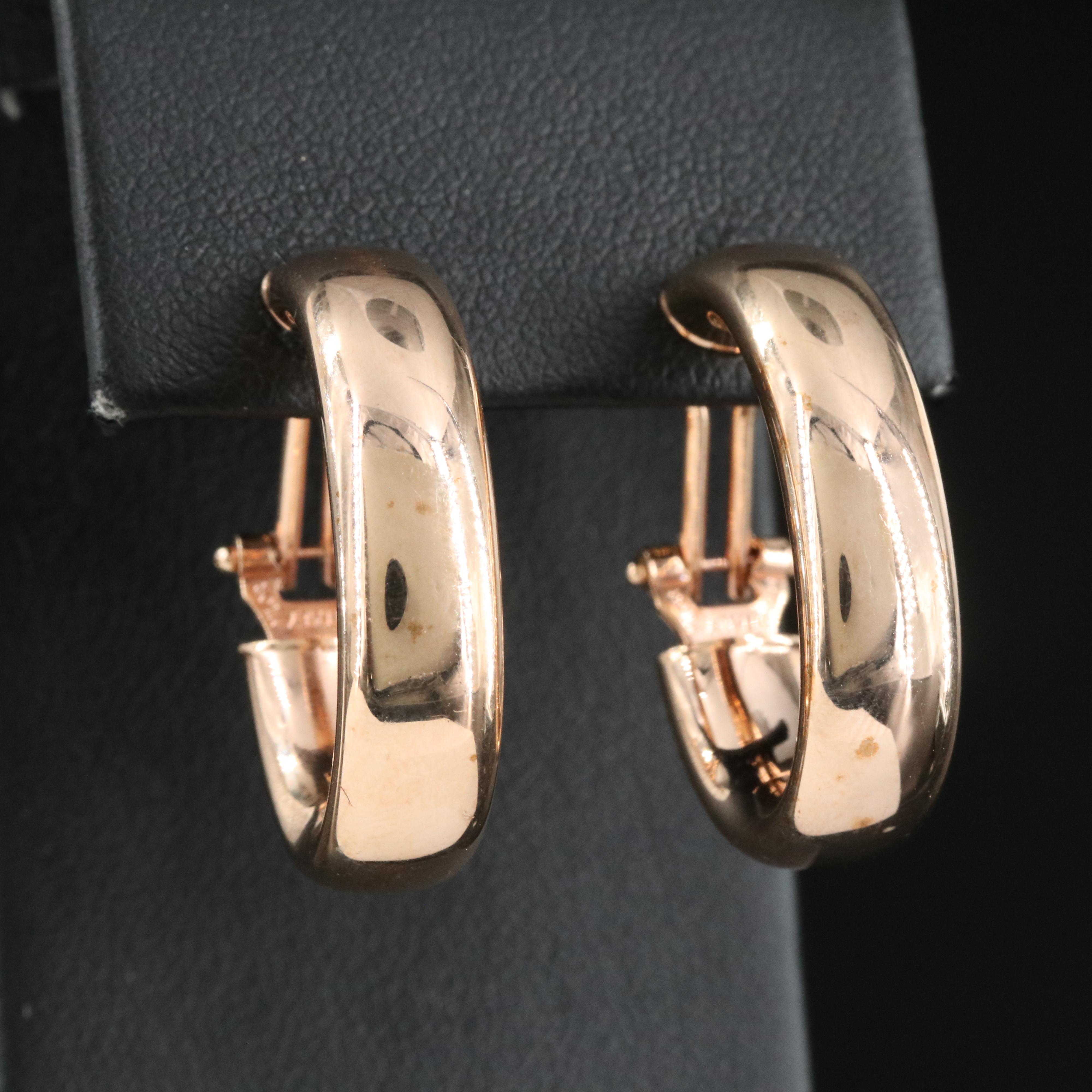 Italian Milor Bronze Hoop Earrings EBTH