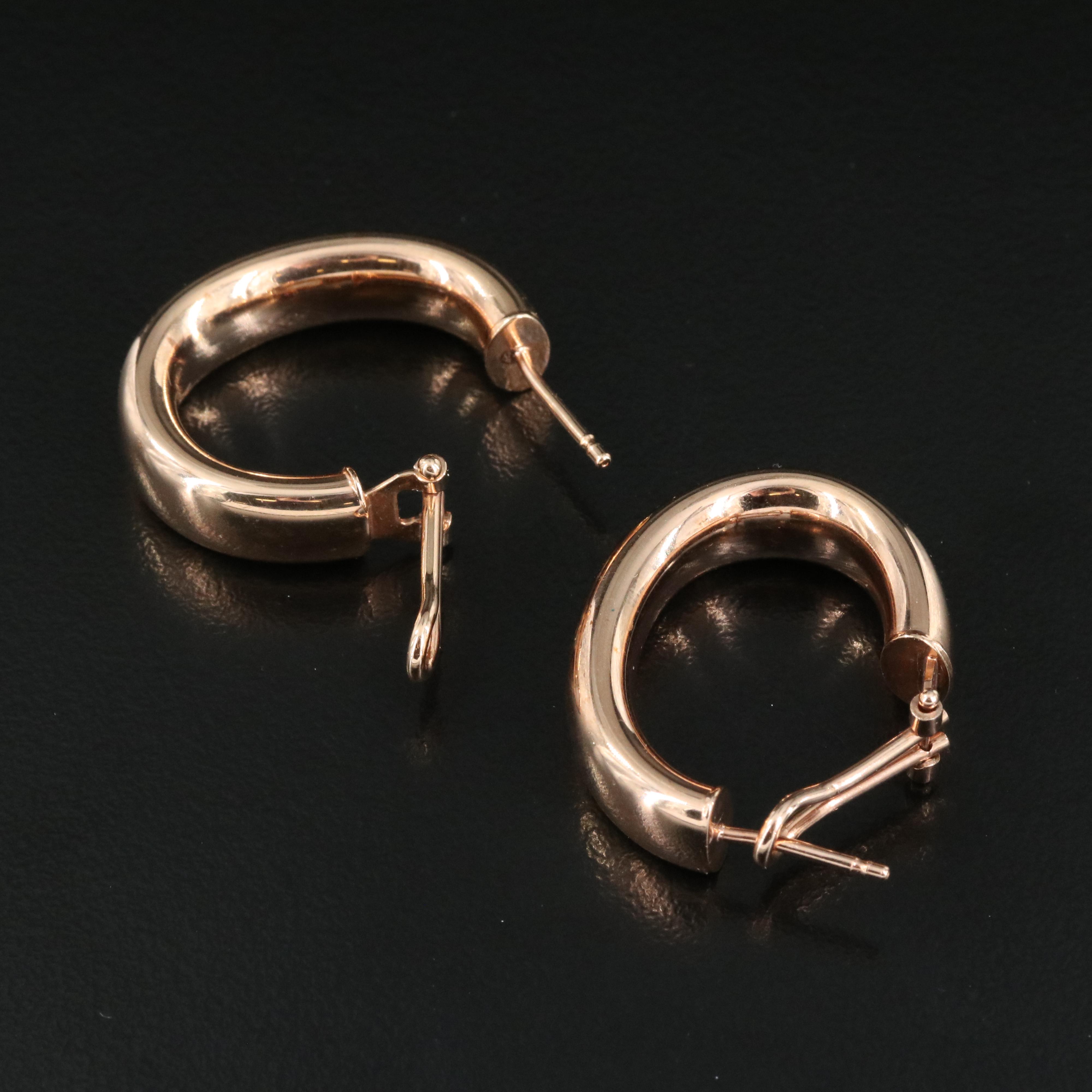 Italian Milor Bronze Hoop Earrings EBTH
