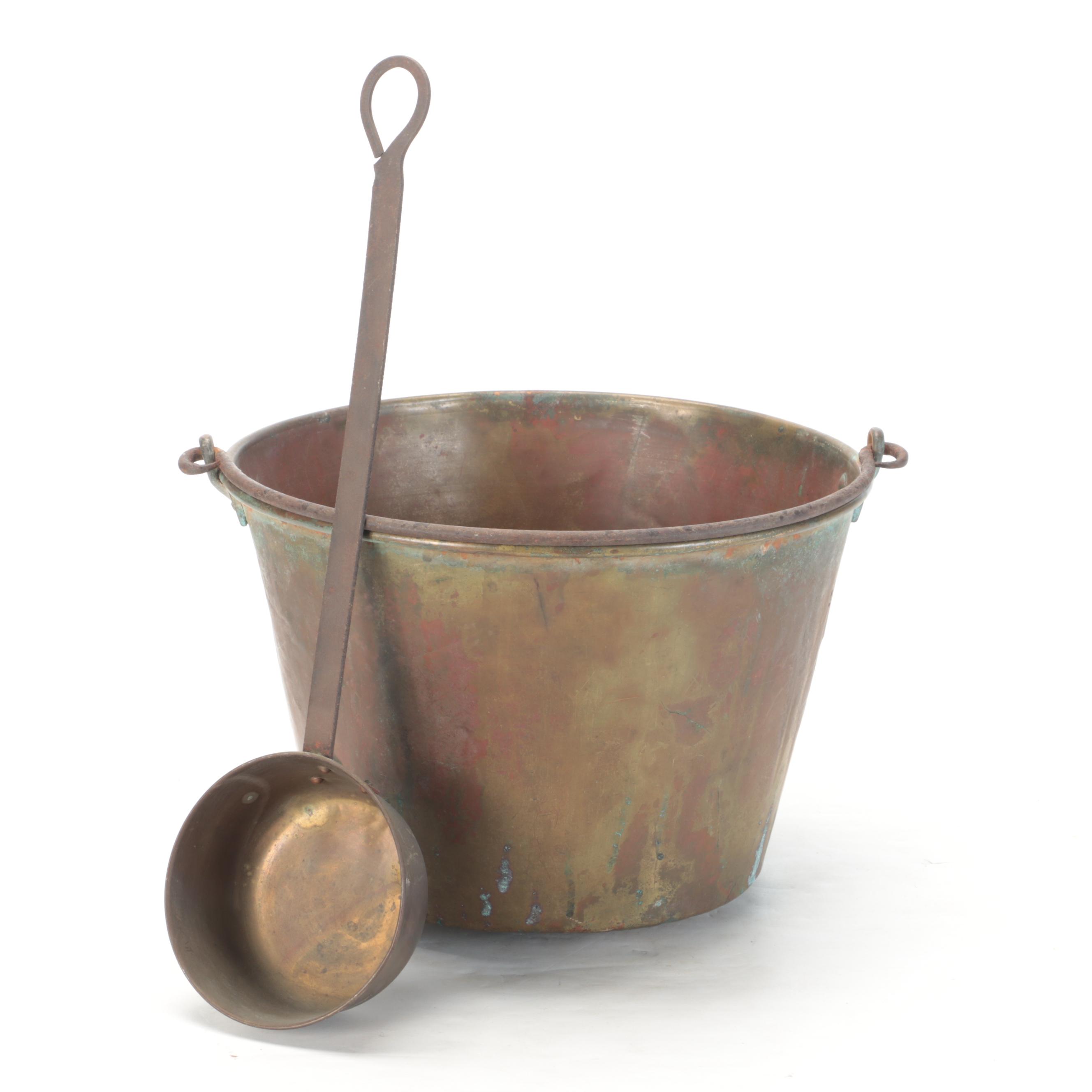 The American Brass Kettle Mfg. Jelly Kettle With Ladle, 20th Century EBTH