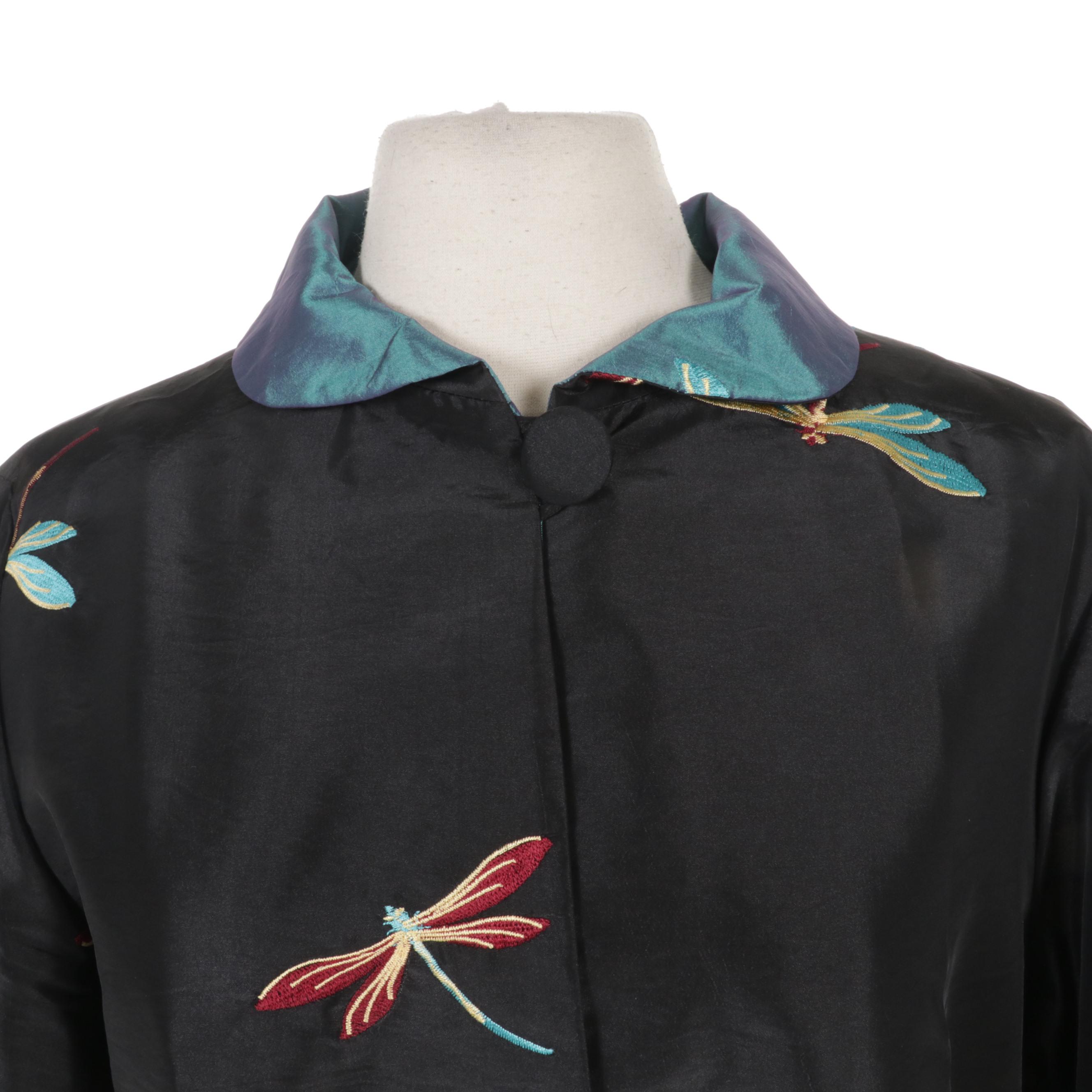 Grace Chuang Jacket Swing small red flower print JA 2273-2921