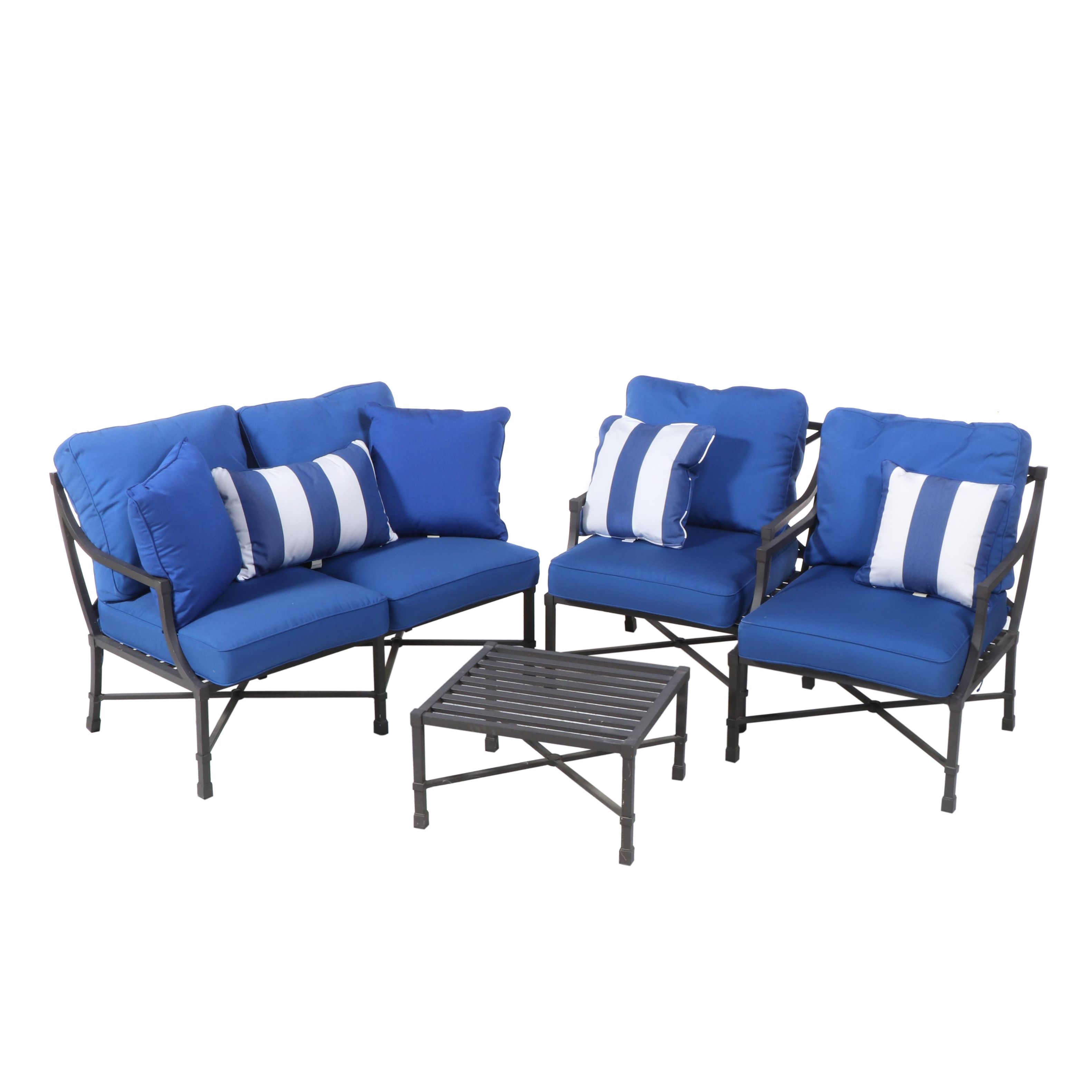 FourPiece Suzanne Kasler for Ballard Designs "Directoire" Patio Lounge