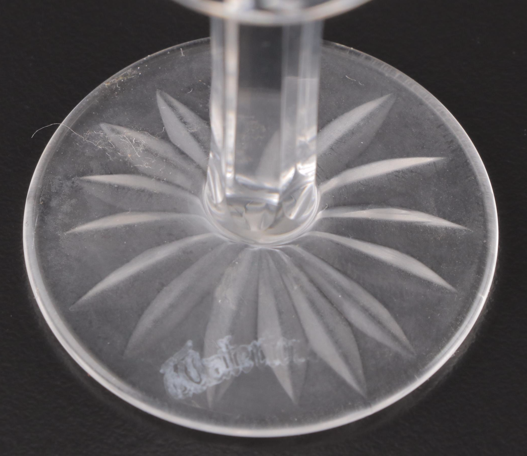 Waterford Crystal "Lismore" Cordial Glasses, Mid to Late 20th Century