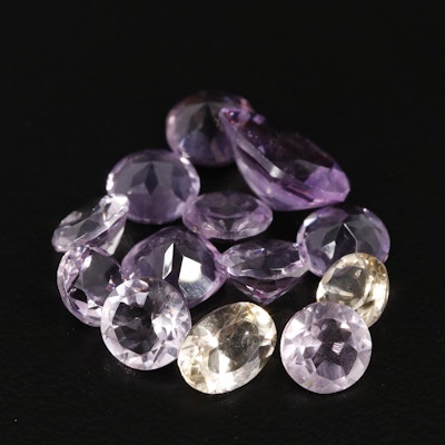 Loose 16.70 CTW Amethyst and Citrine Lot
