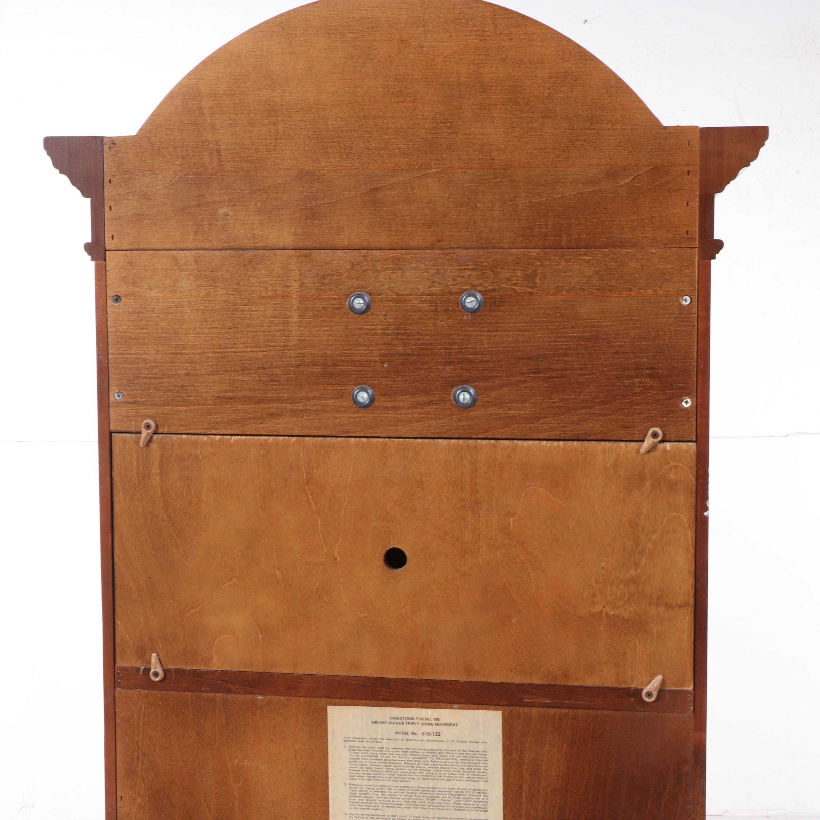 Howard Miller Grandfather Clock With Weight Driven Triple Chime, Circa